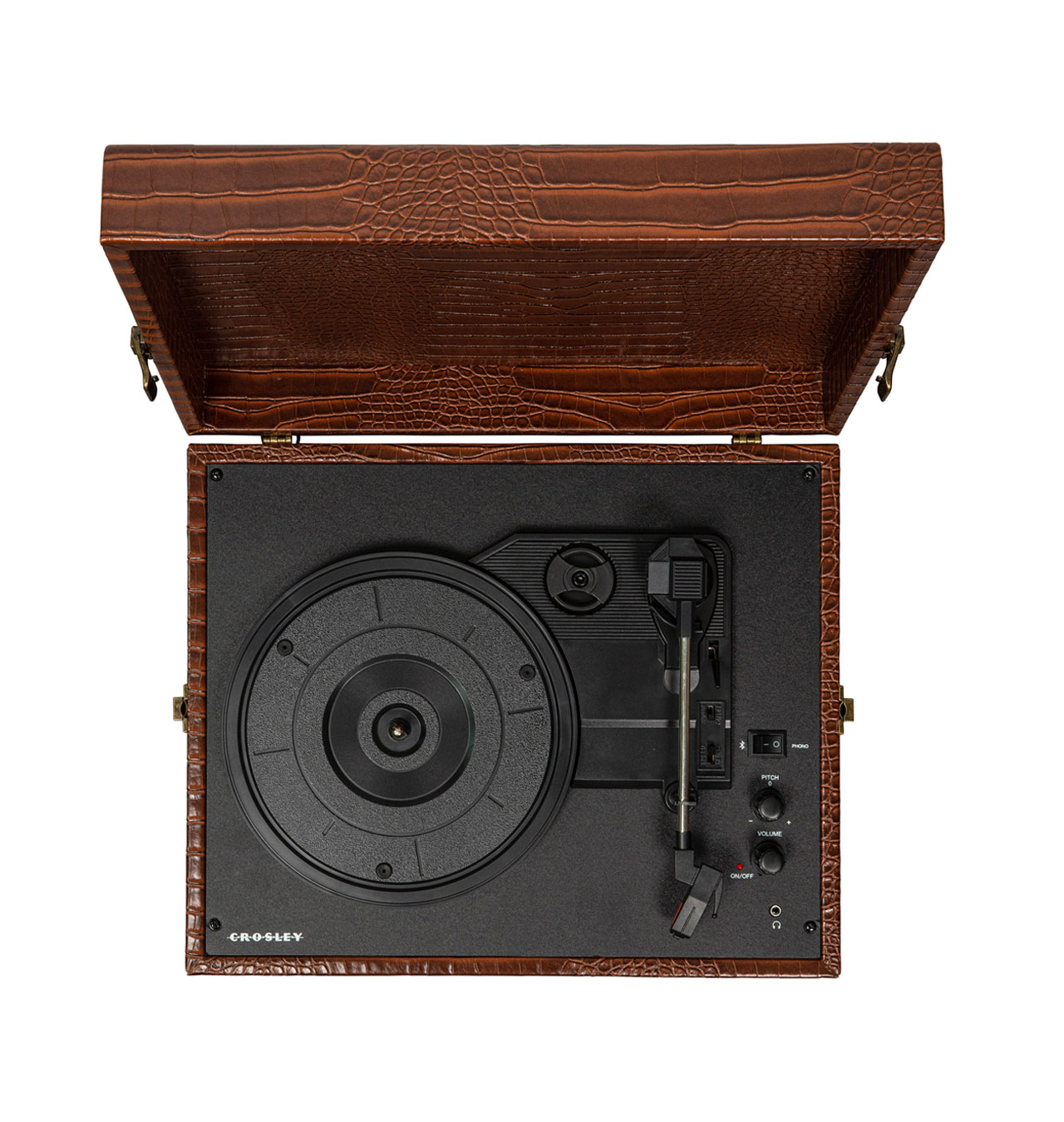 Crosley 2Way Bluetooth Voyager Record Player Brown Croc