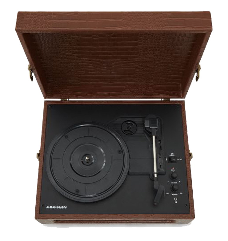 Crosley Voyager Record Player Brown Leather