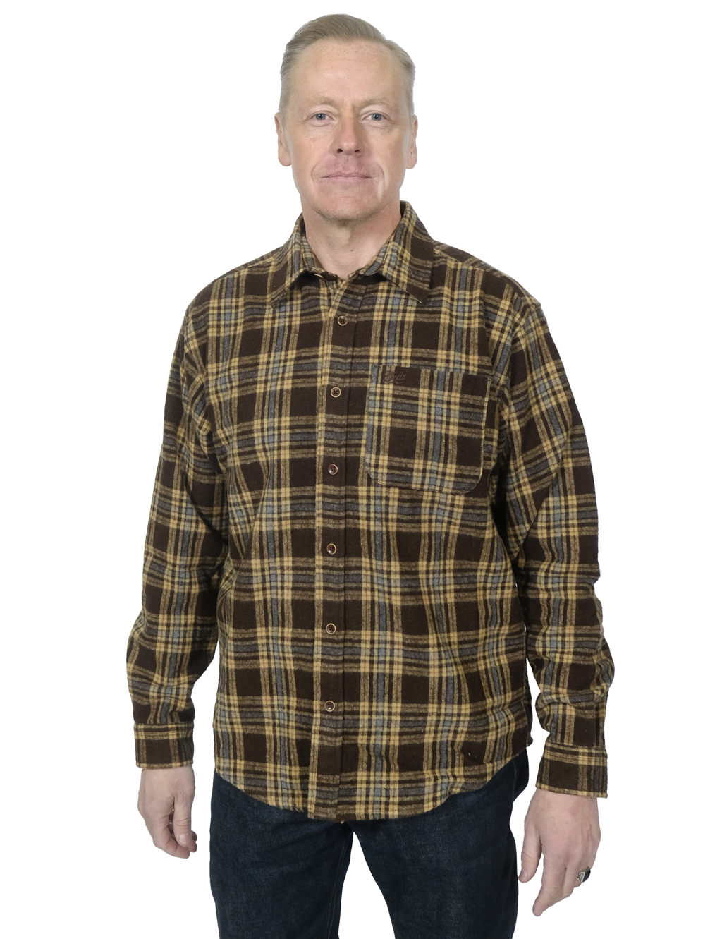 Deus - Allan Flannel Shirt - Chocolate Brown