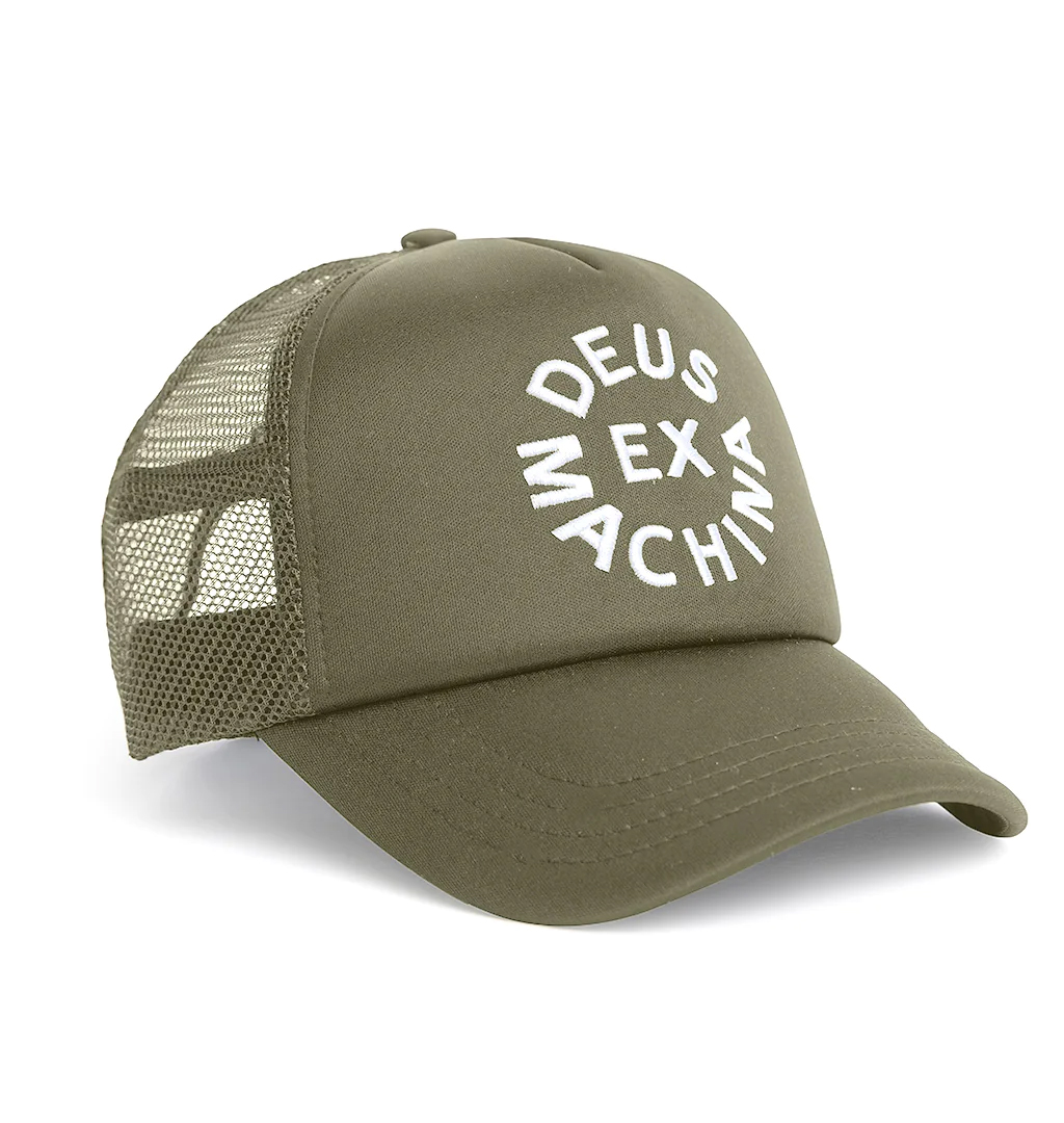 Deus - Circle Logo Trucker Hat - Forest Green