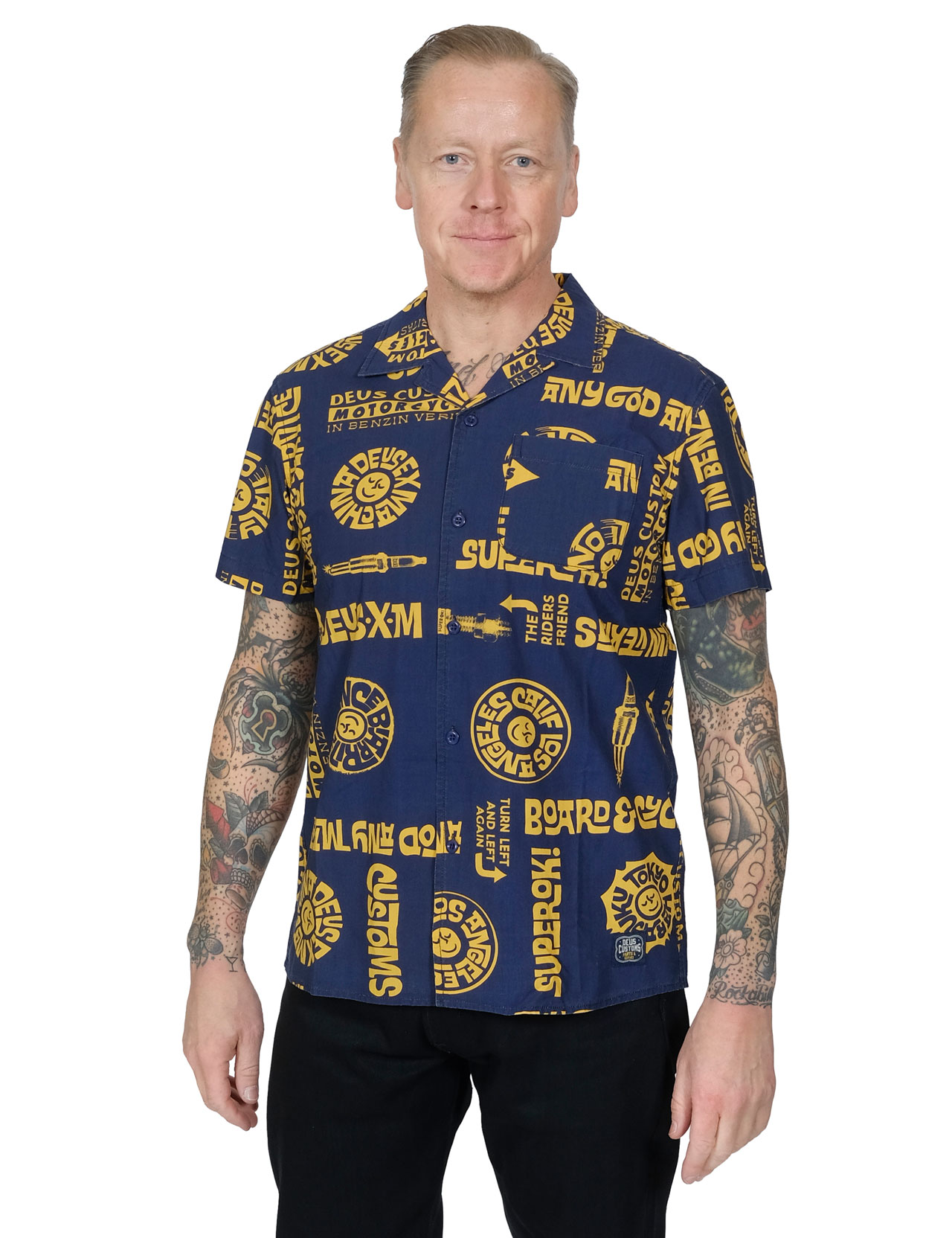 Deus - Leland Short Sleeve Shirt - Navy