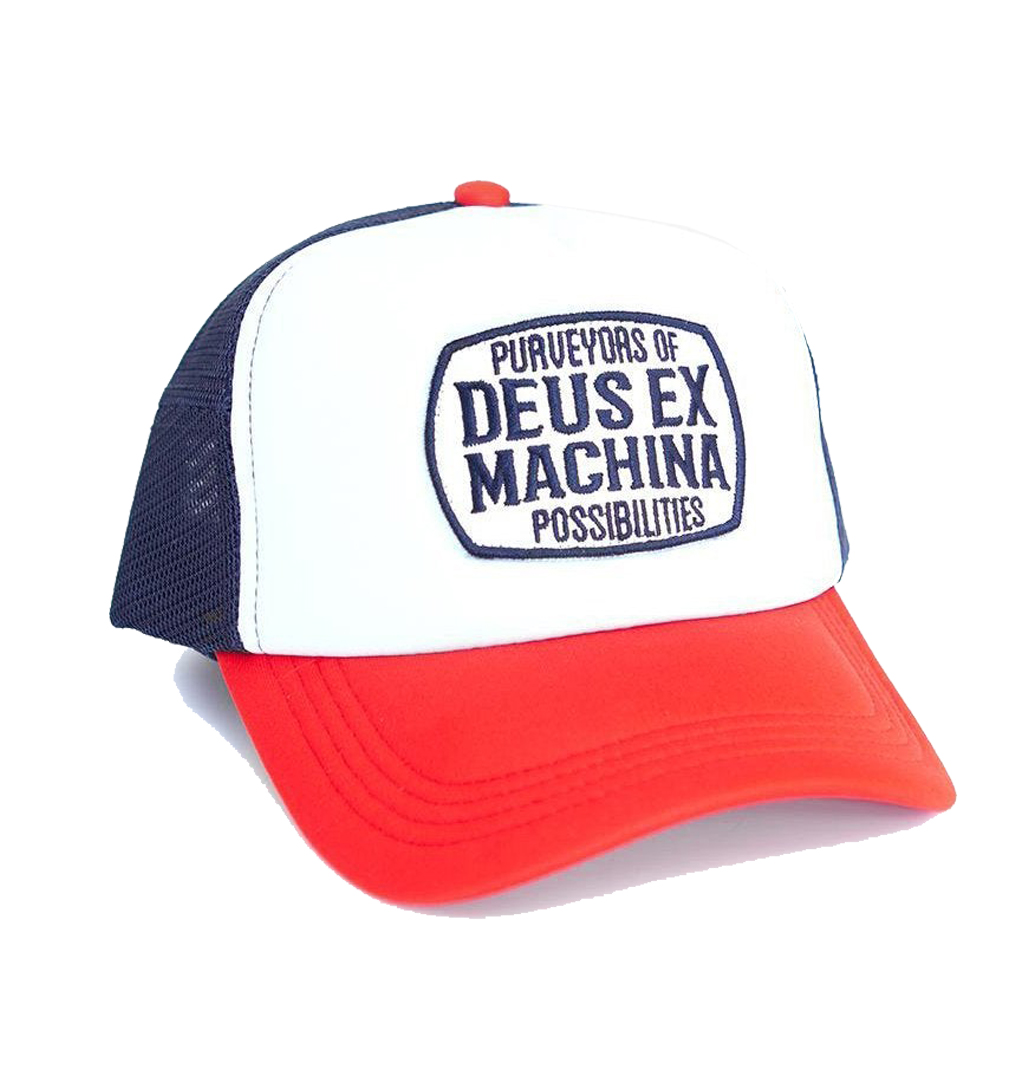 Deus - Waxxy Trucker Hat - Blue/Red/White