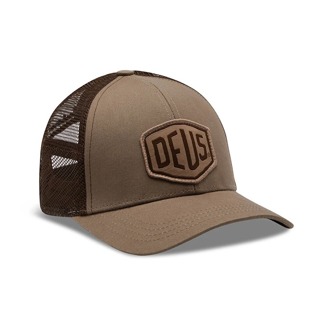 Deus---Woven-Shield-Trucker-Cap---Safari