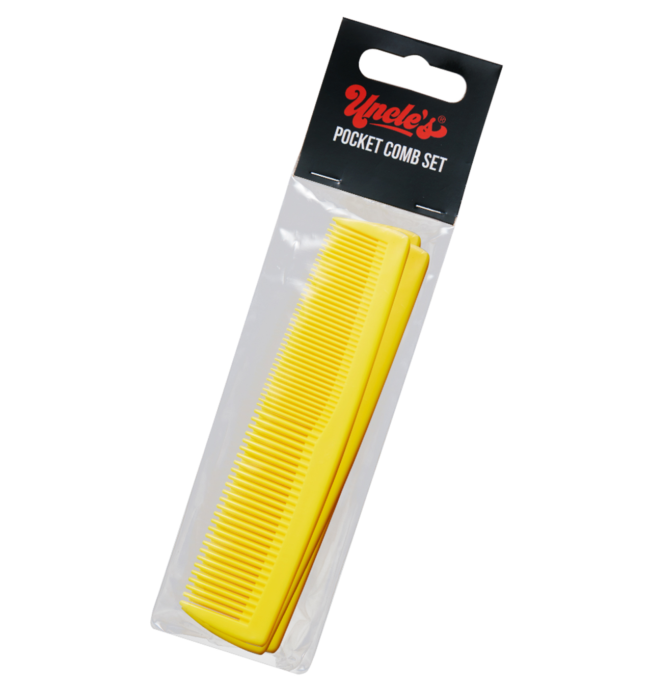 Dick Johnson - Uncles 3 x Pocket Comb Set - Cadnium Yellow