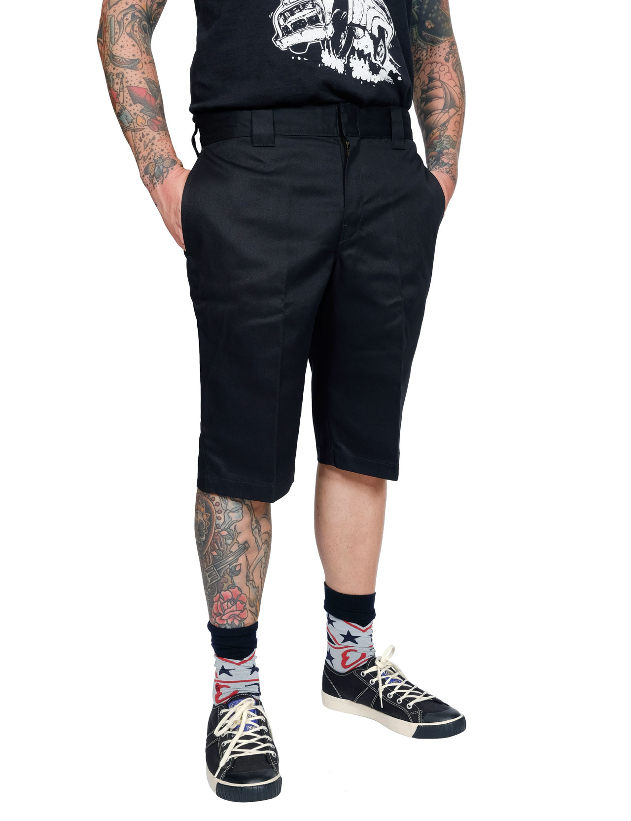 slim fit work shorts