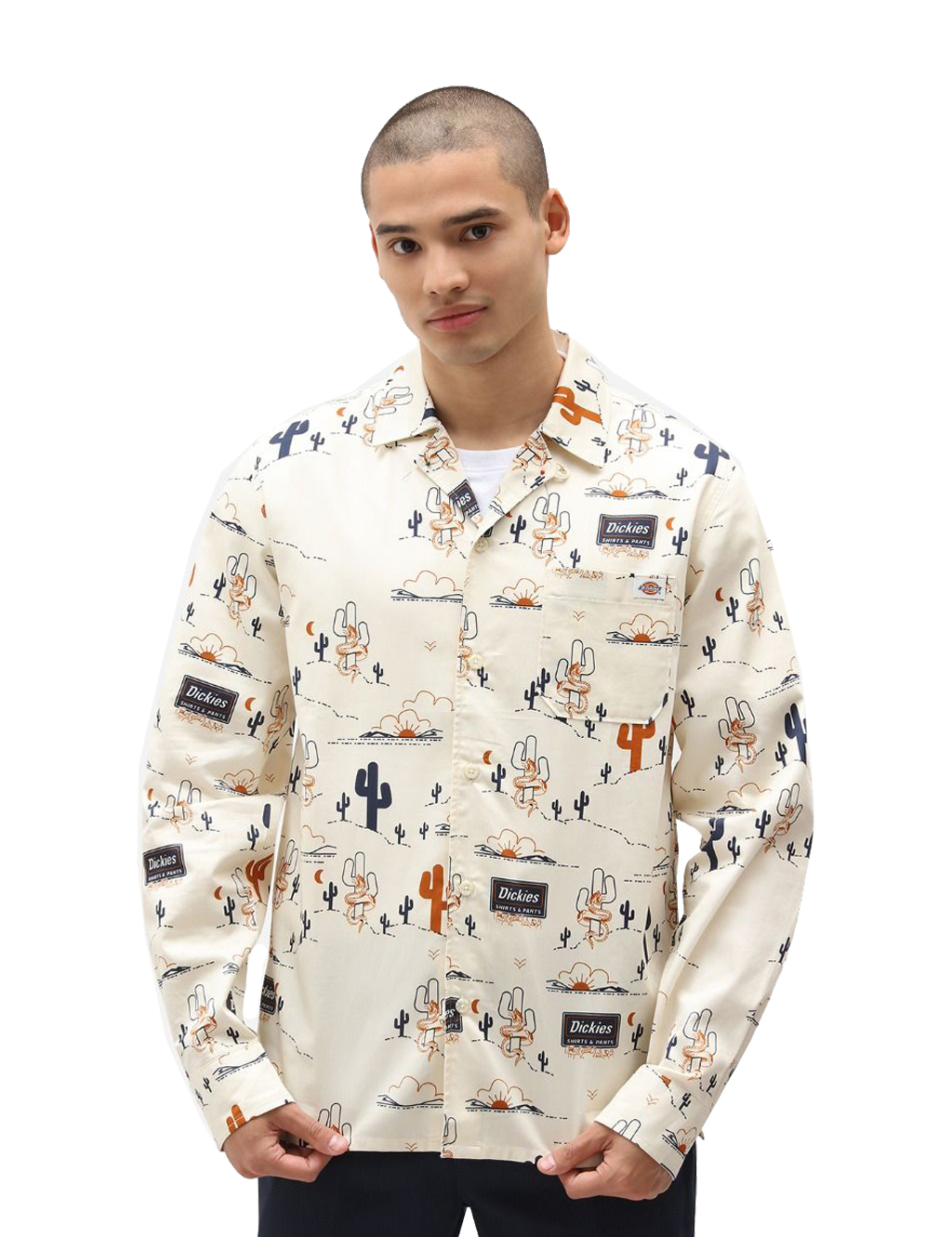 Dickies---Bettles-AOP-Long-Sleeve-Shirt---Ecru1