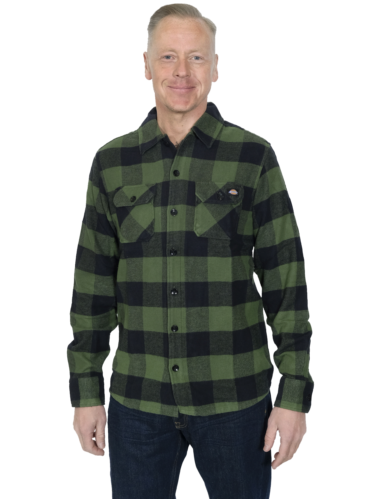 Dickies---New-Sacramento-Shirt---Pine-Green1