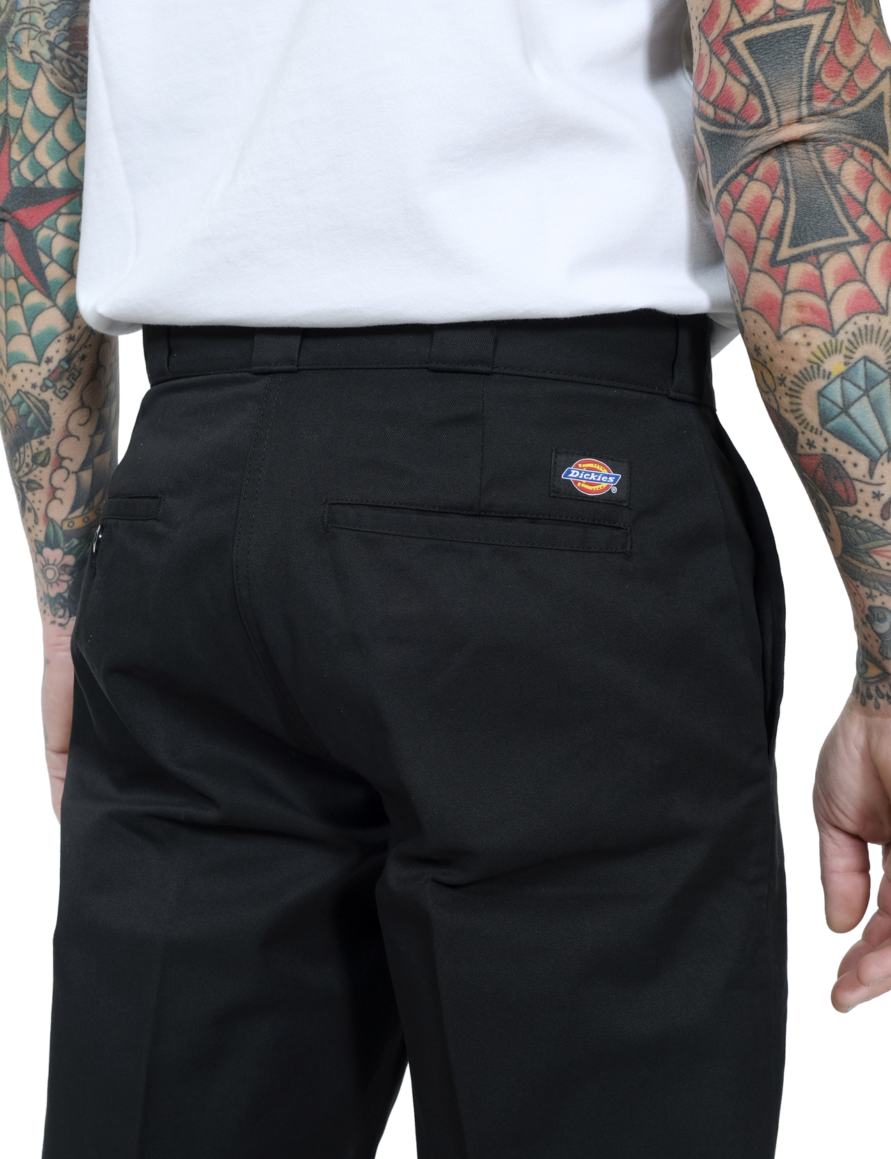 Slim Straight Work Flex Pants - Black