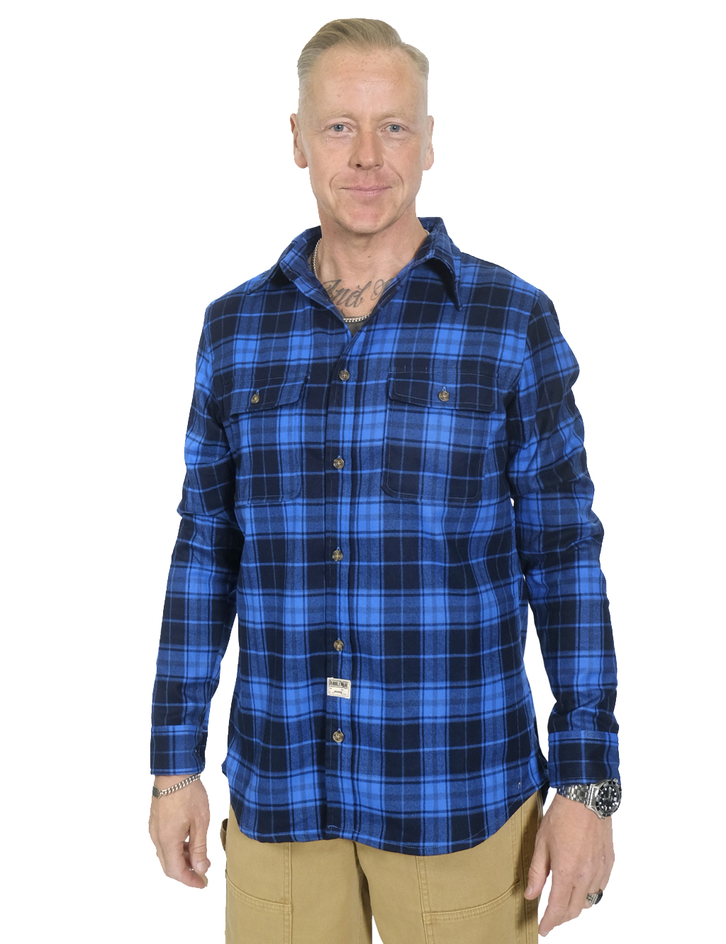 Dubbleware - Milton Plaid Shirt - Blue/Navy
