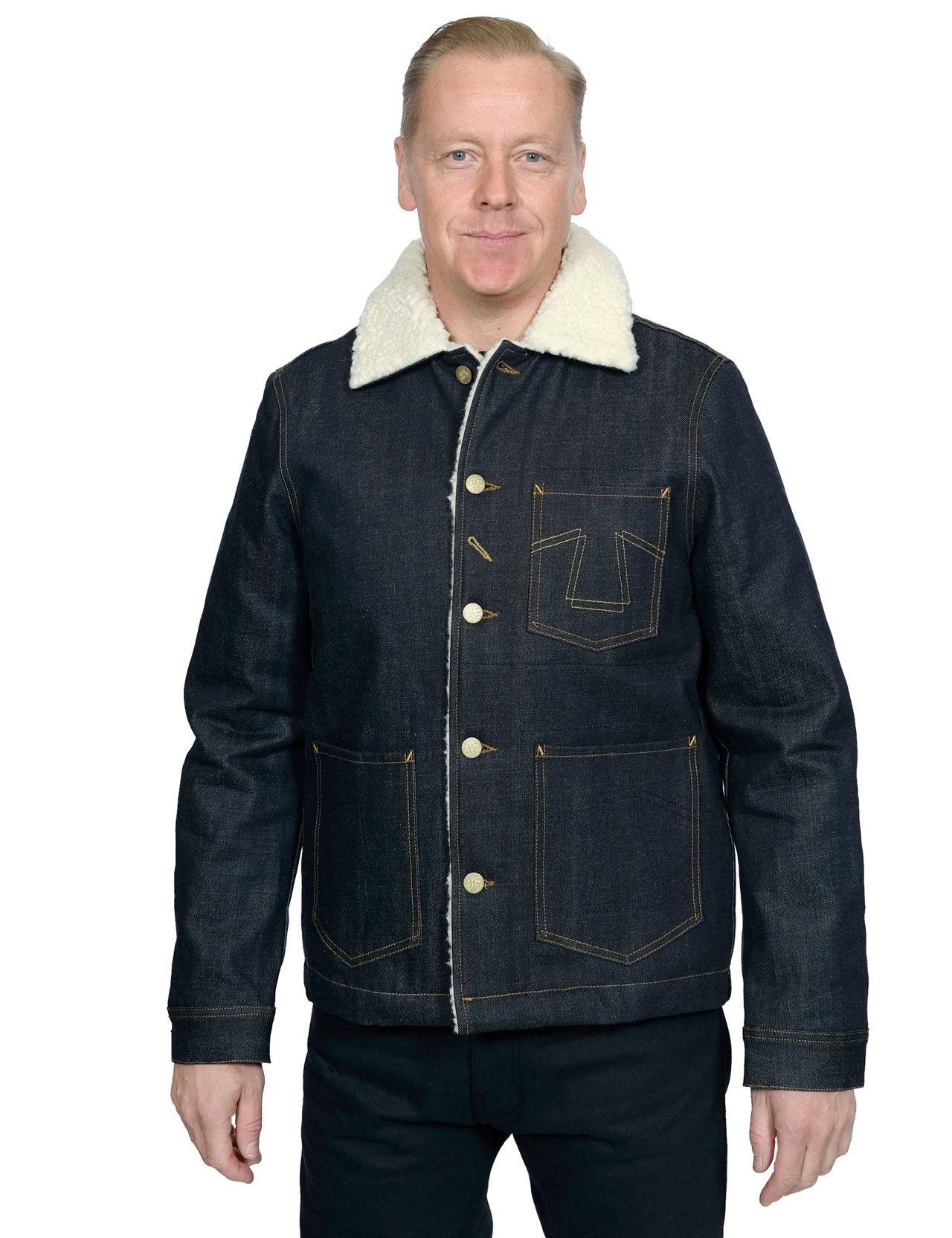 selvedge sherpa jacket
