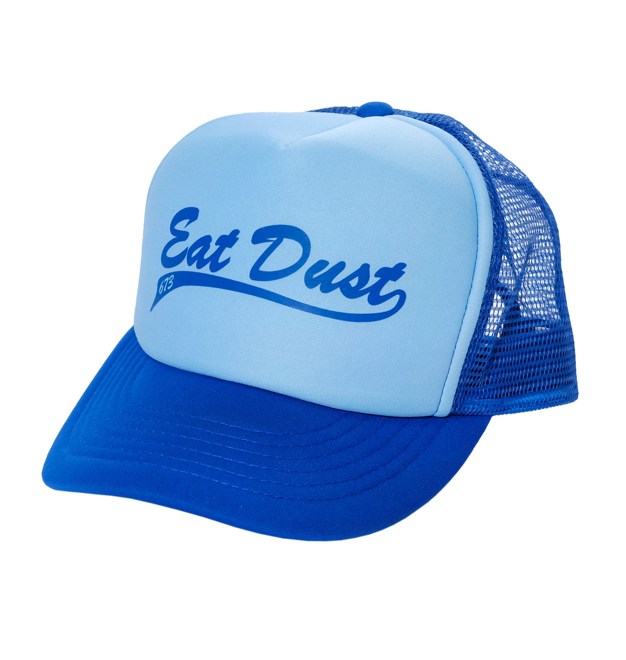 Eat Dust - Baseball Logo Trucker Cap - Navy/Blue