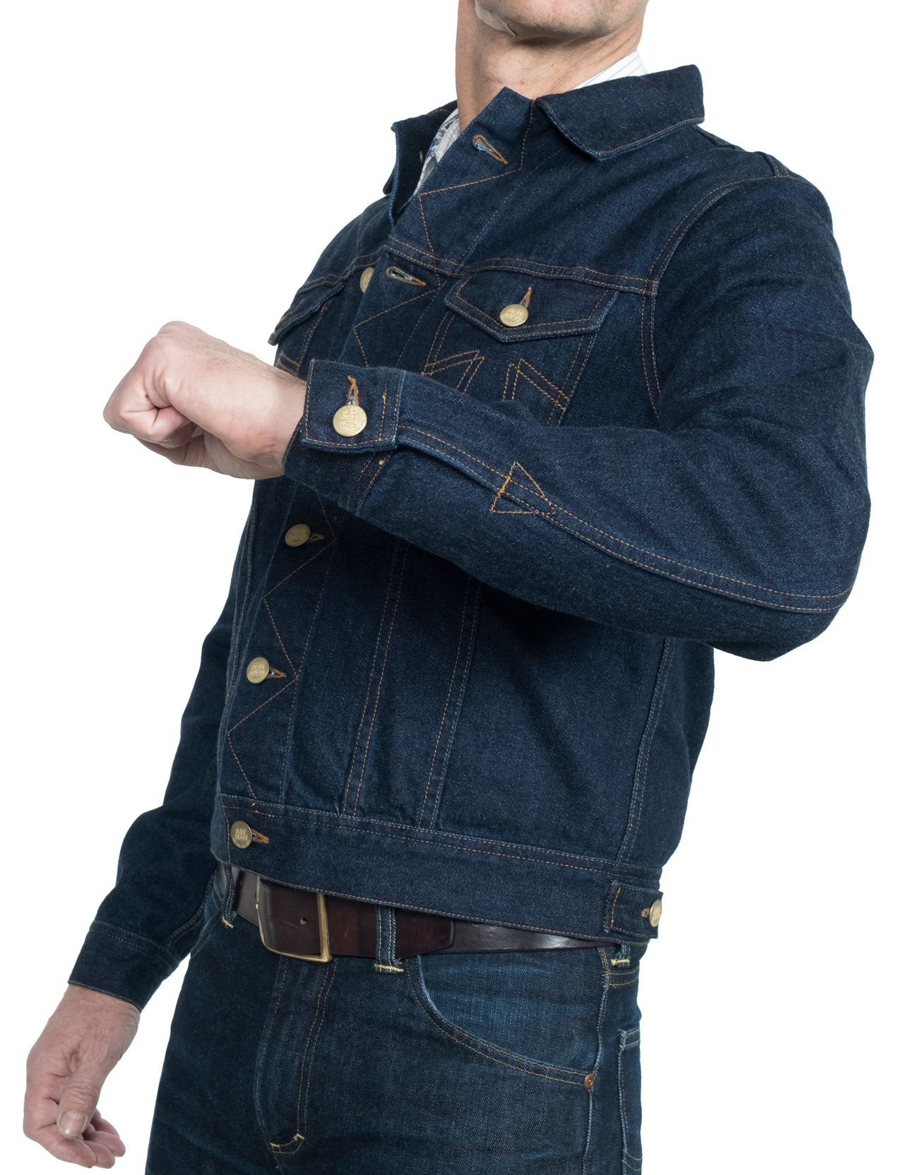 broken twill denim shirt jacket