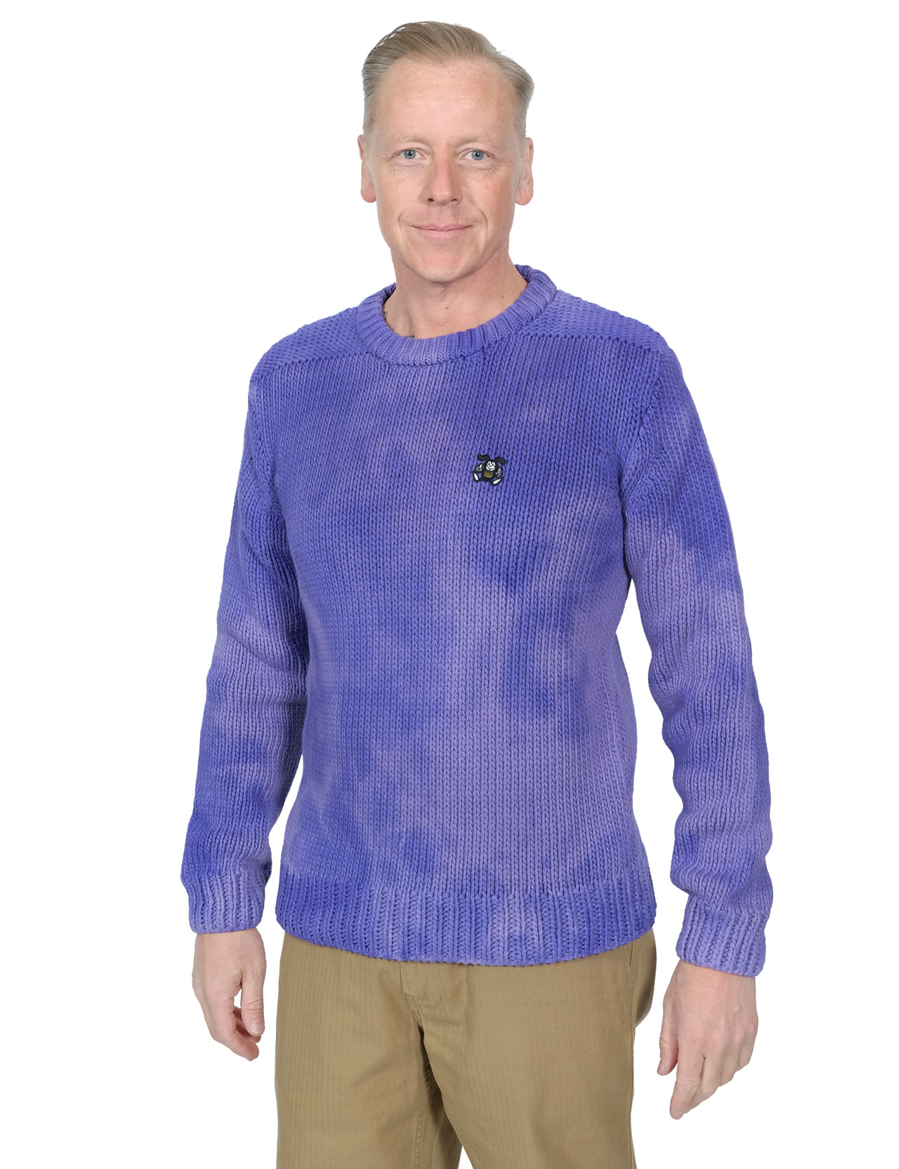 Eat Dust - Knitted Tie Dye Sweater Mediterraneo - Purple