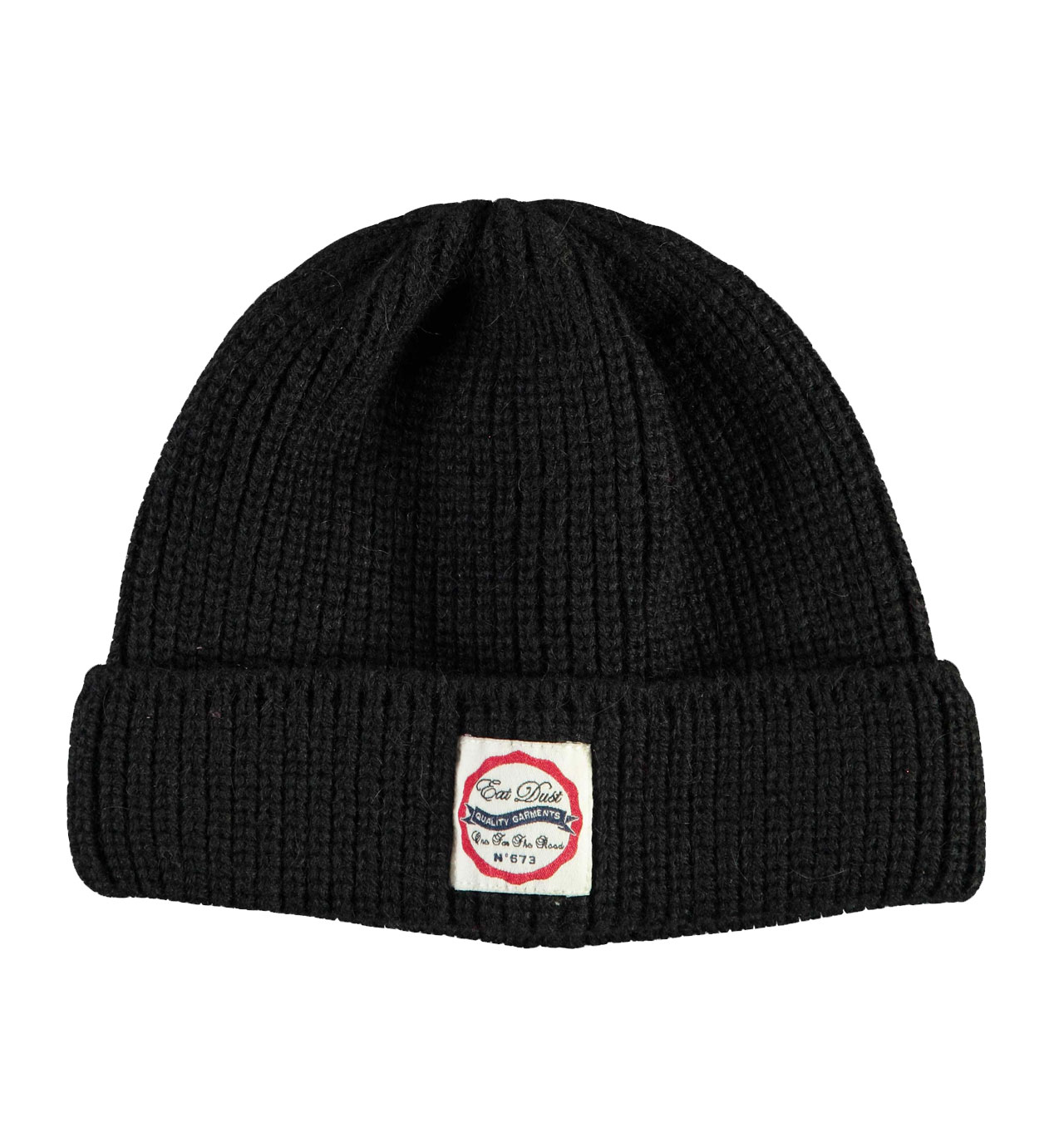 Eat-Dust---Sailor-Beanie-Knitted-Wool---Black