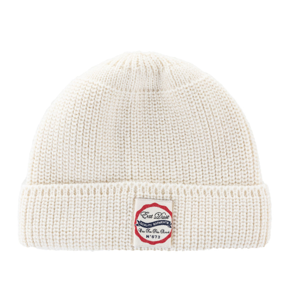 Eat Dust - Sailor Beanie Knitted Wool - White