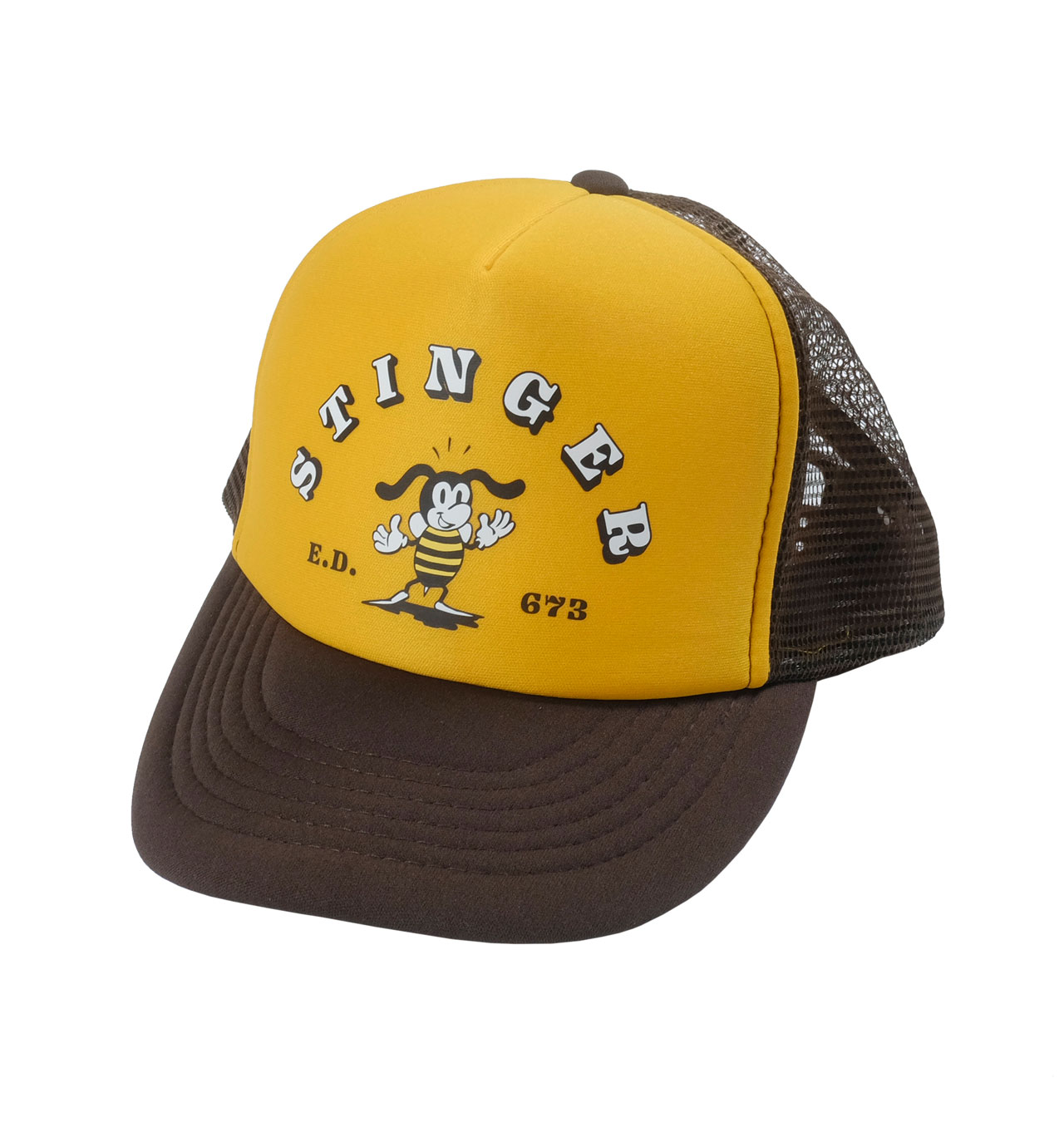 Eat Dust - Stinger Trucker Cap - Brown/Yellow