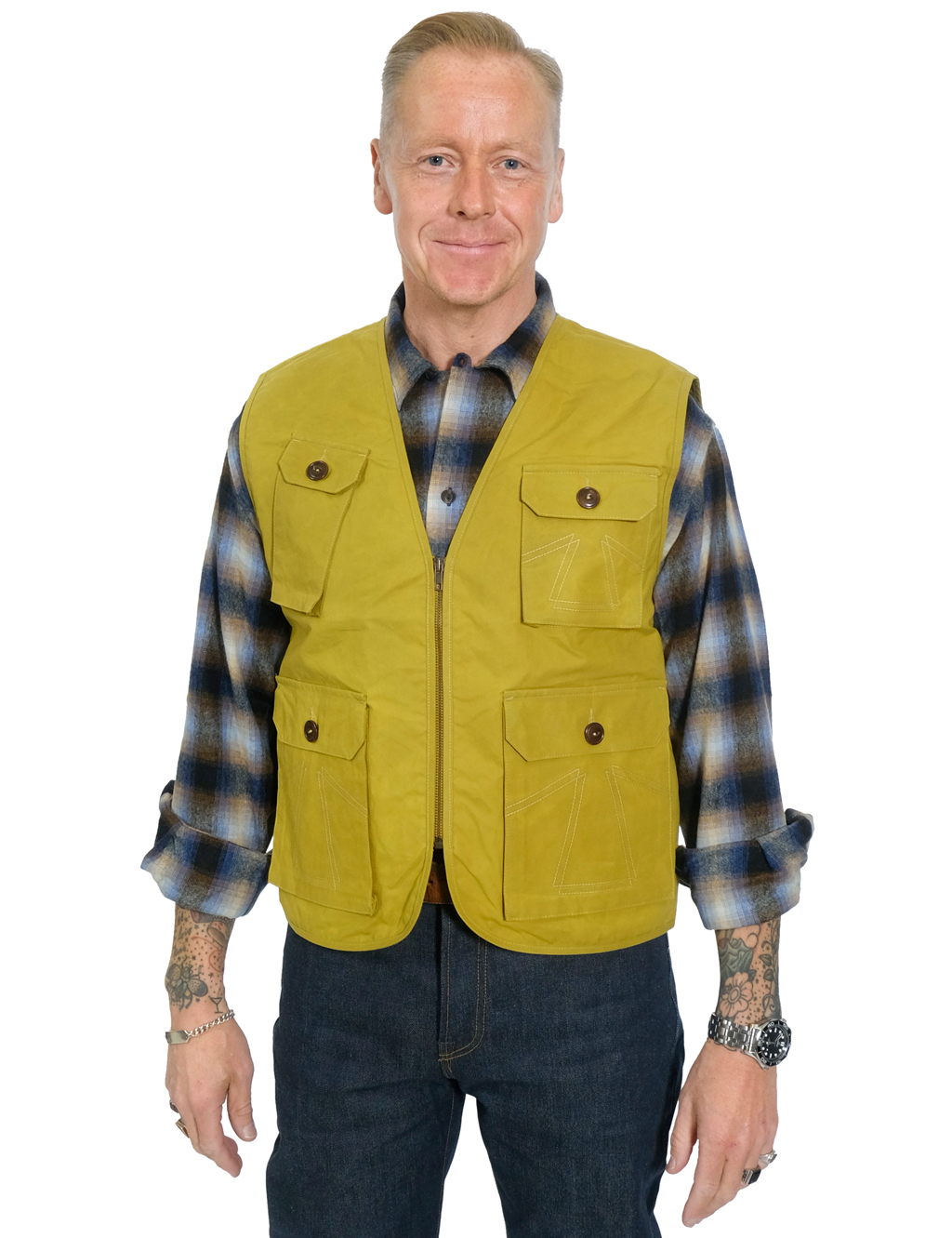 Eat Dust - Tropical Vest Dry Waxed Cotton - Olivine