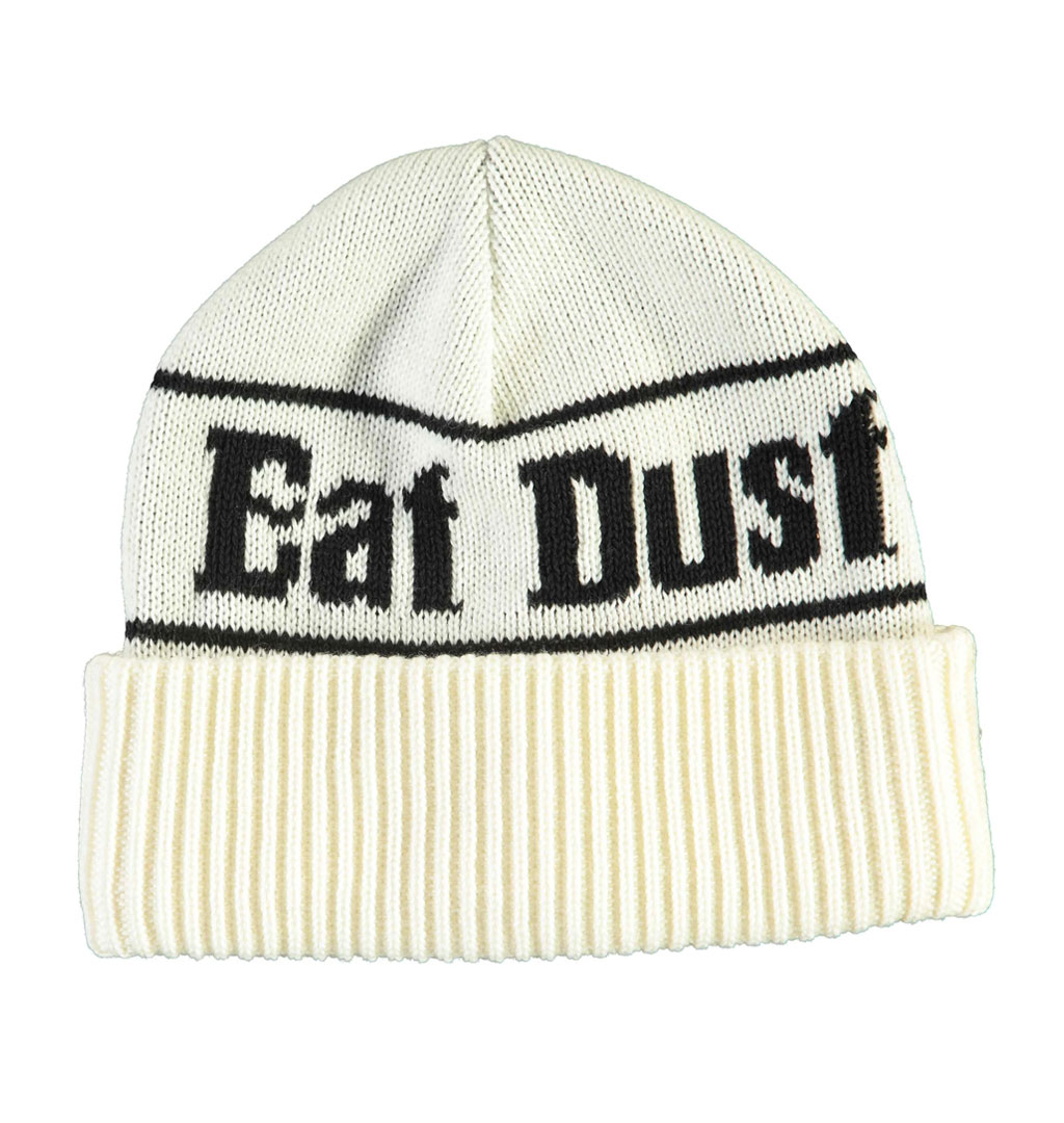Eat Dust - X Easy Knitted Wool Beanie - White