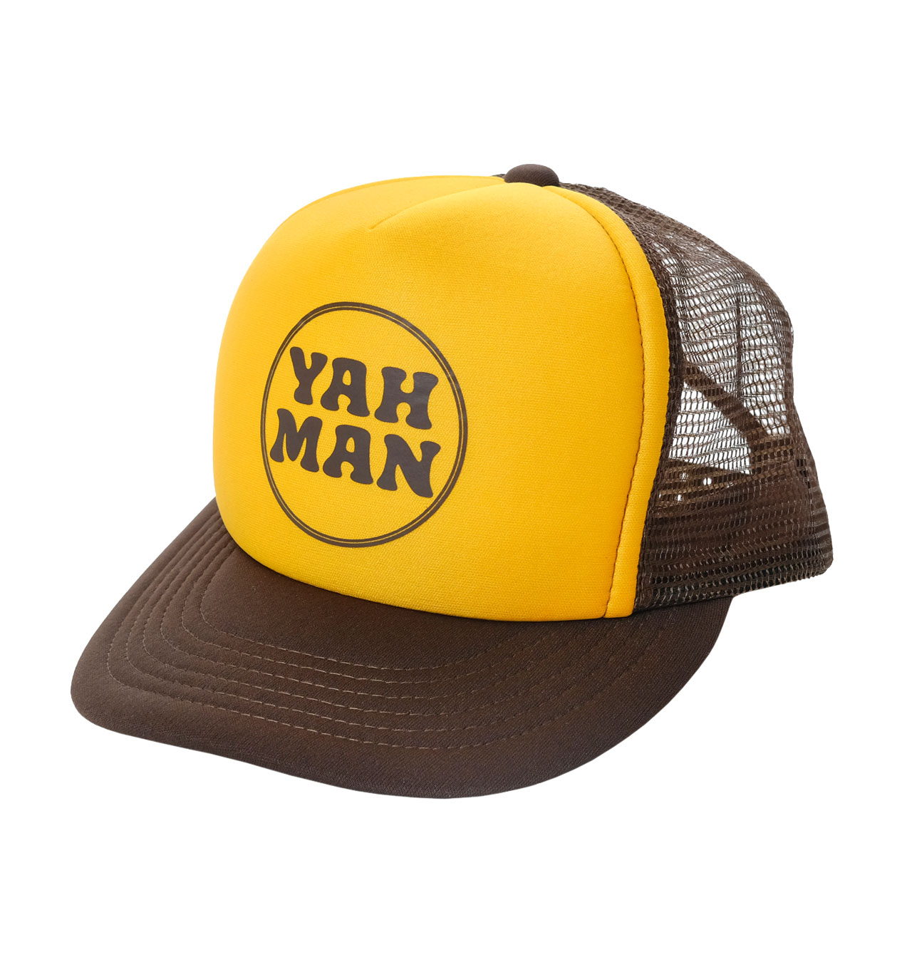 Eat Dust - Yah Man Trucker Cap - Brown/Yellow