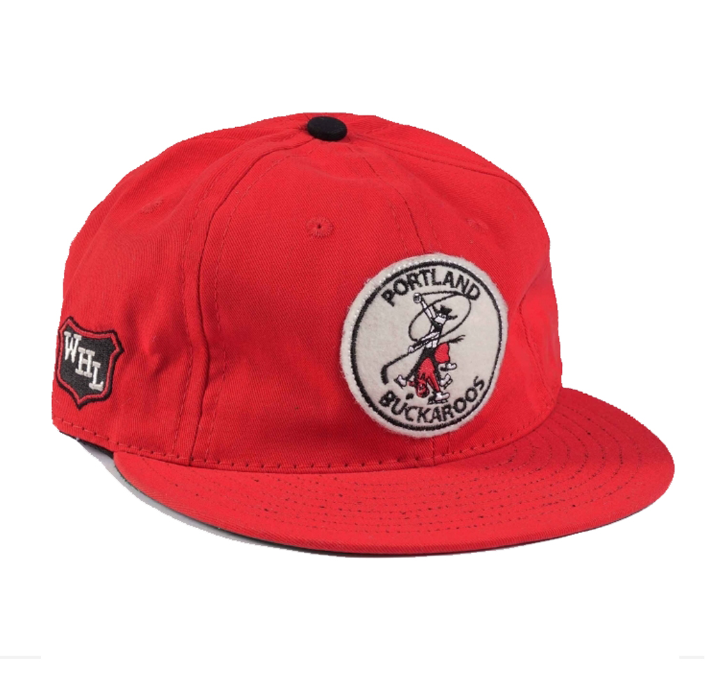 Ebbets-Field---Portland-Buckaroos-1965-Vintage-Cotton-Ball-Cap---Red1