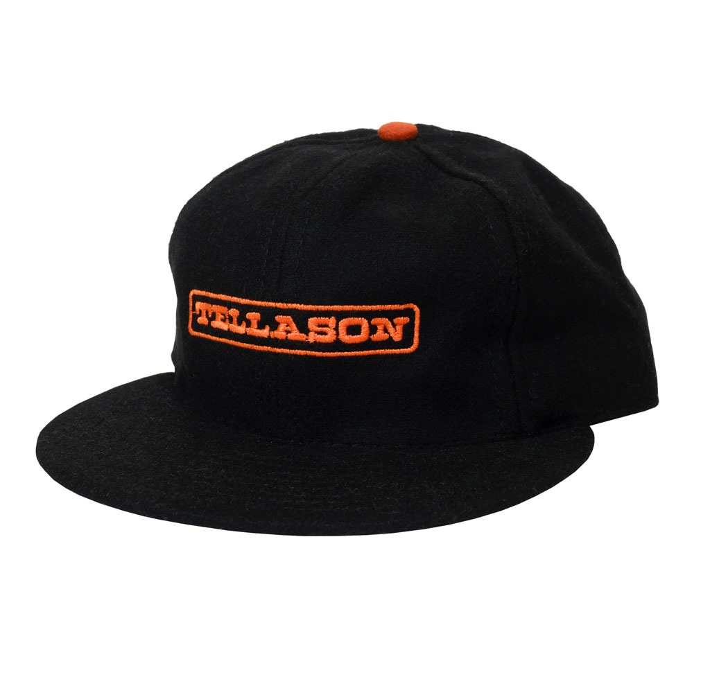  Ebbets Field X Tellason - Logo Wool Ballcap - Black