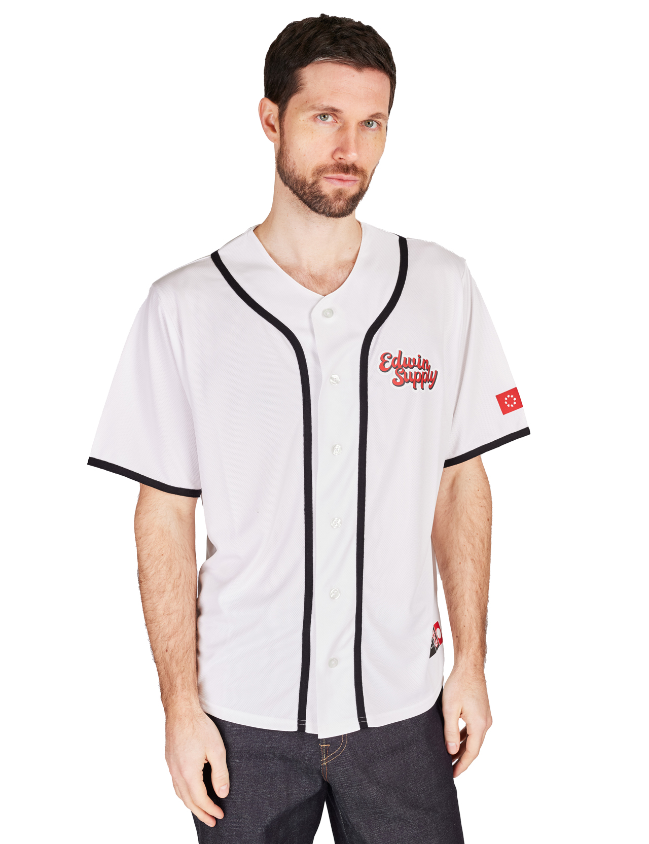 Edwin - Baseball Shirt - White