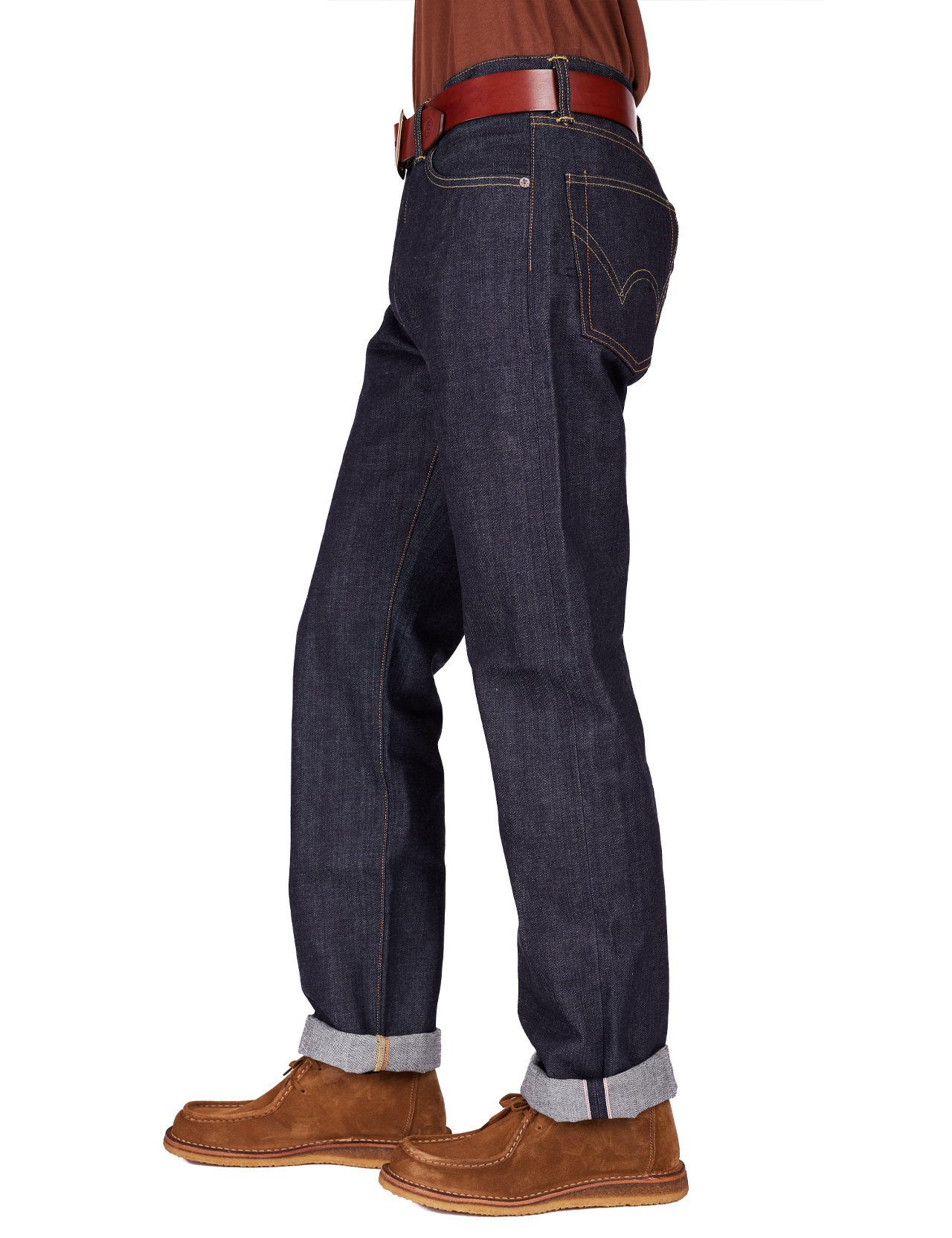 【KOOLOSET】Red Stitch Selvage Denim Edwin - Nashville Red Listed Selvage Denim Jeans (Unwashed