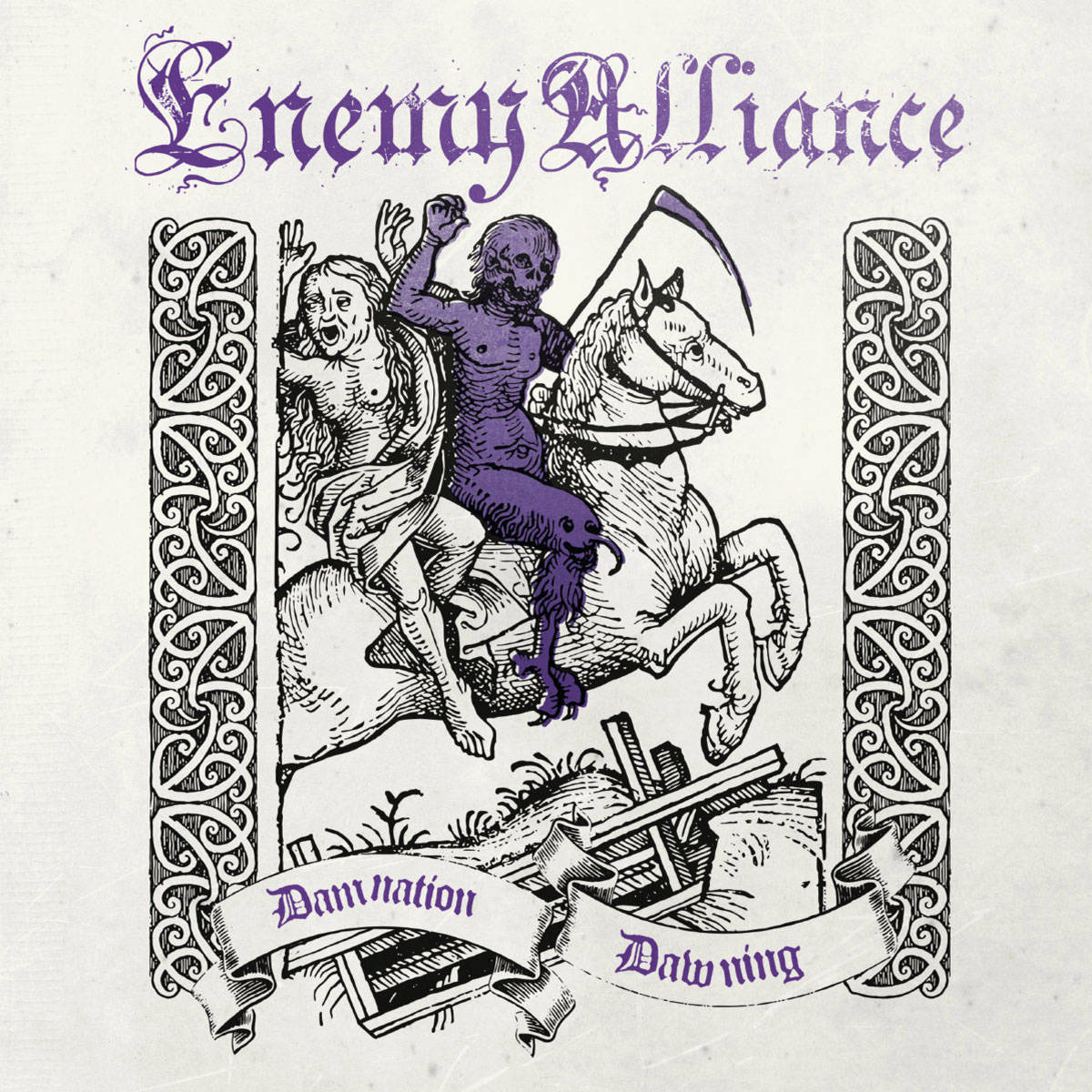 Enemy Alliance - Damnation Dawning (Purple/White Splatter) - LP