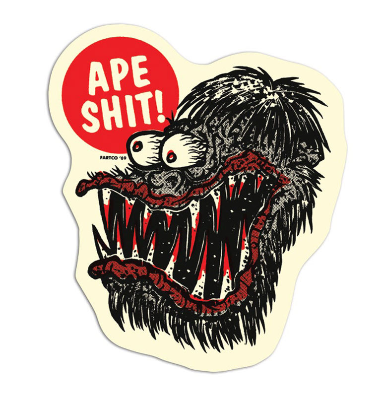 Fartco---Ape-Shit-Sticker