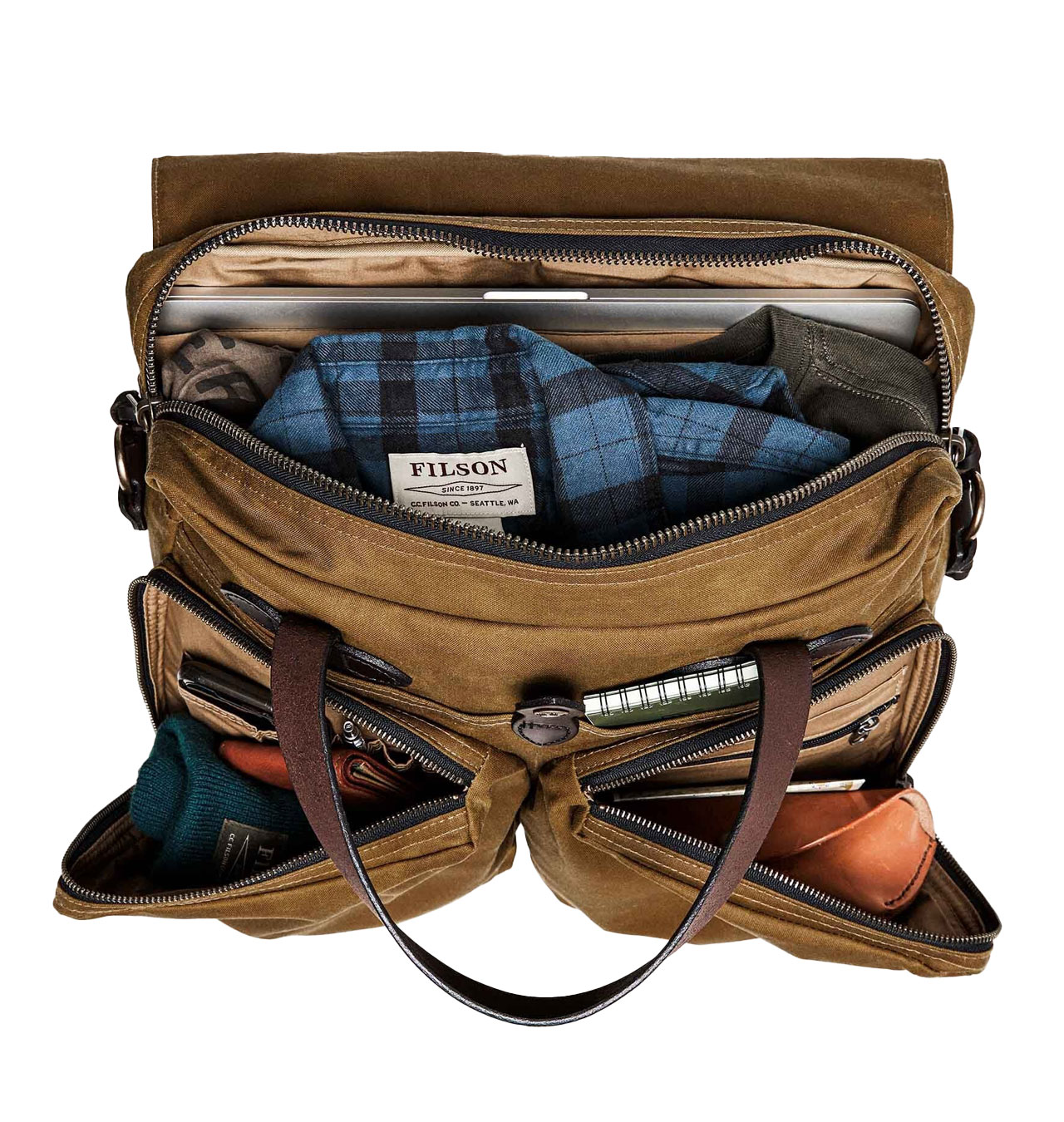 Filson - 24-Hour Tin Briefcase - Dark Tan