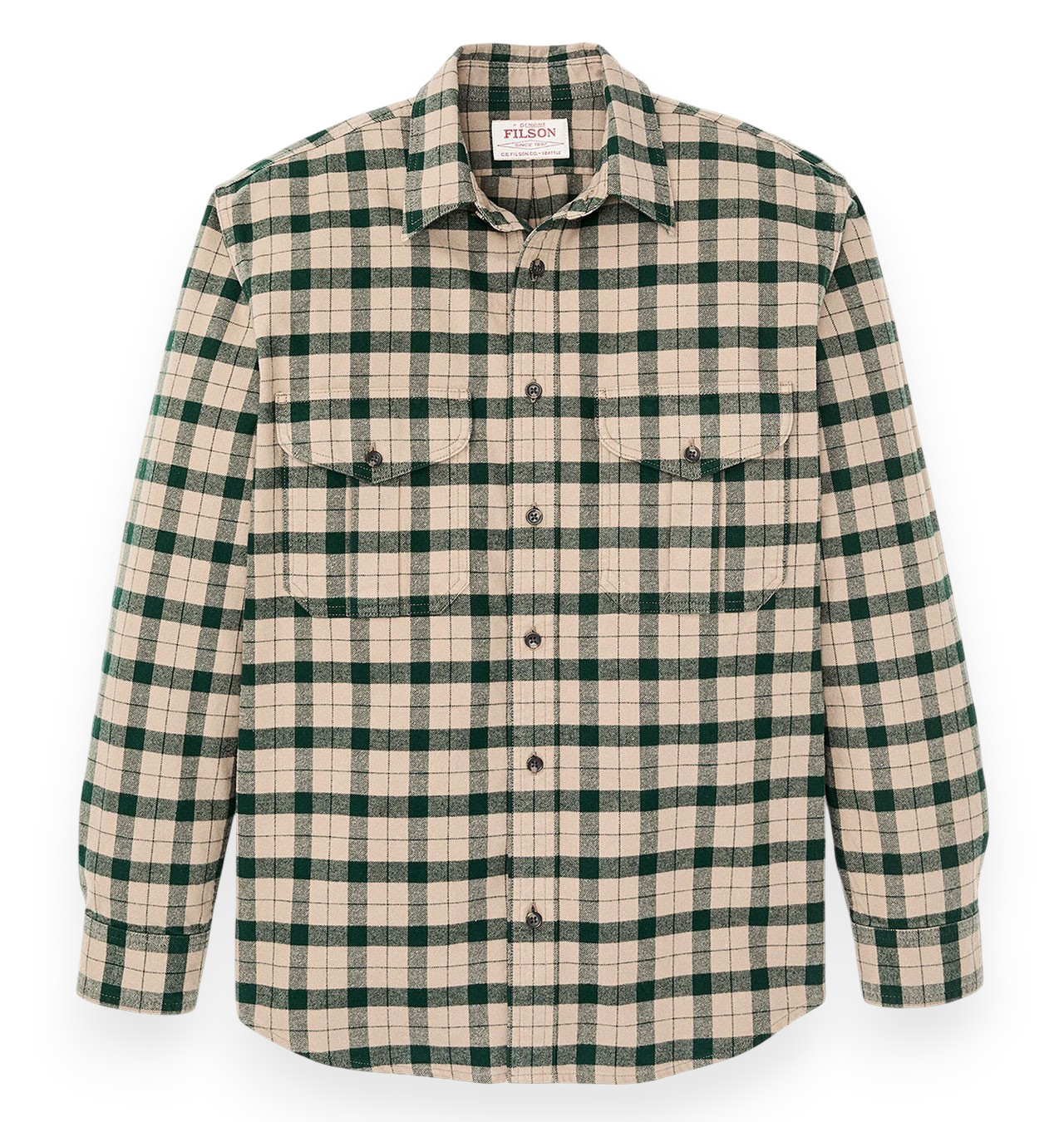 Filson---Alaskan-Guide-Shirt---Oatmeal---Pine-Plaid