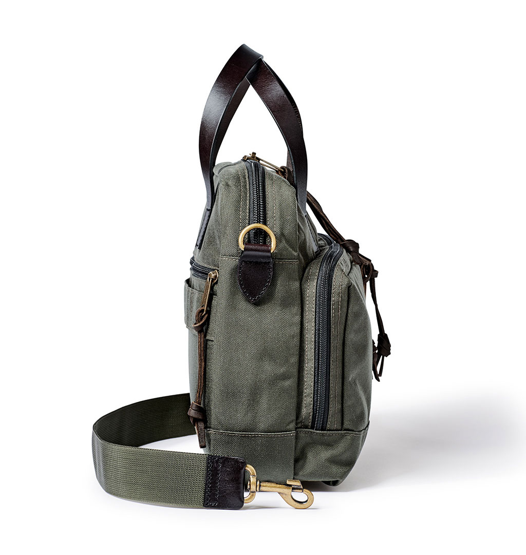 Filson Ballistic Nylon Dryden Briefcase Otter Green