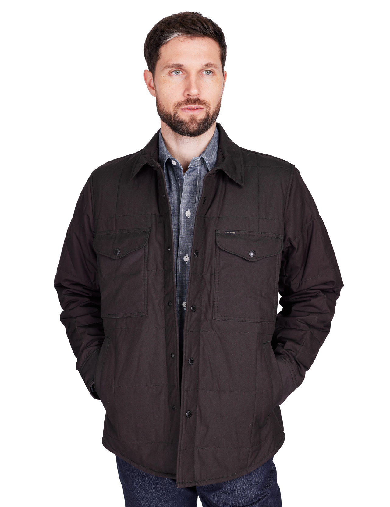 Filson - Cover Cloth Quilted Jac-Shirt - Cinder