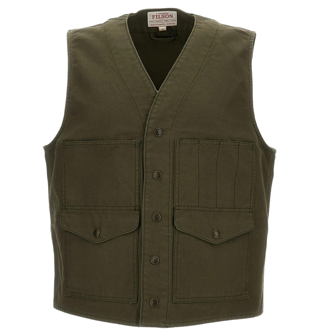 Filson---Dry-Tin-Canvas-Vest---Otter-Green-1