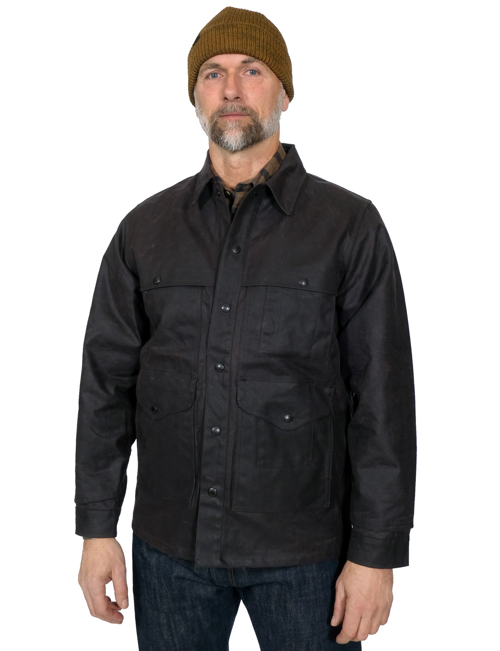 Filson Lined Tin Cloth Cruiser Jacket Cinder - Main Image
