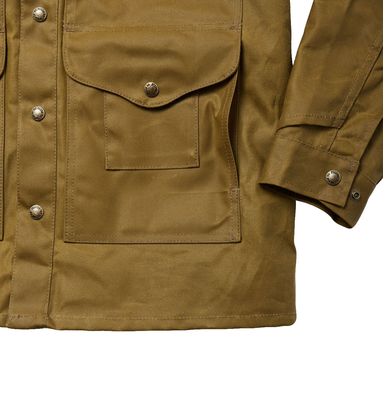 Filson Short Lined Tin Cloth Cruiser Jacket Wax Brown