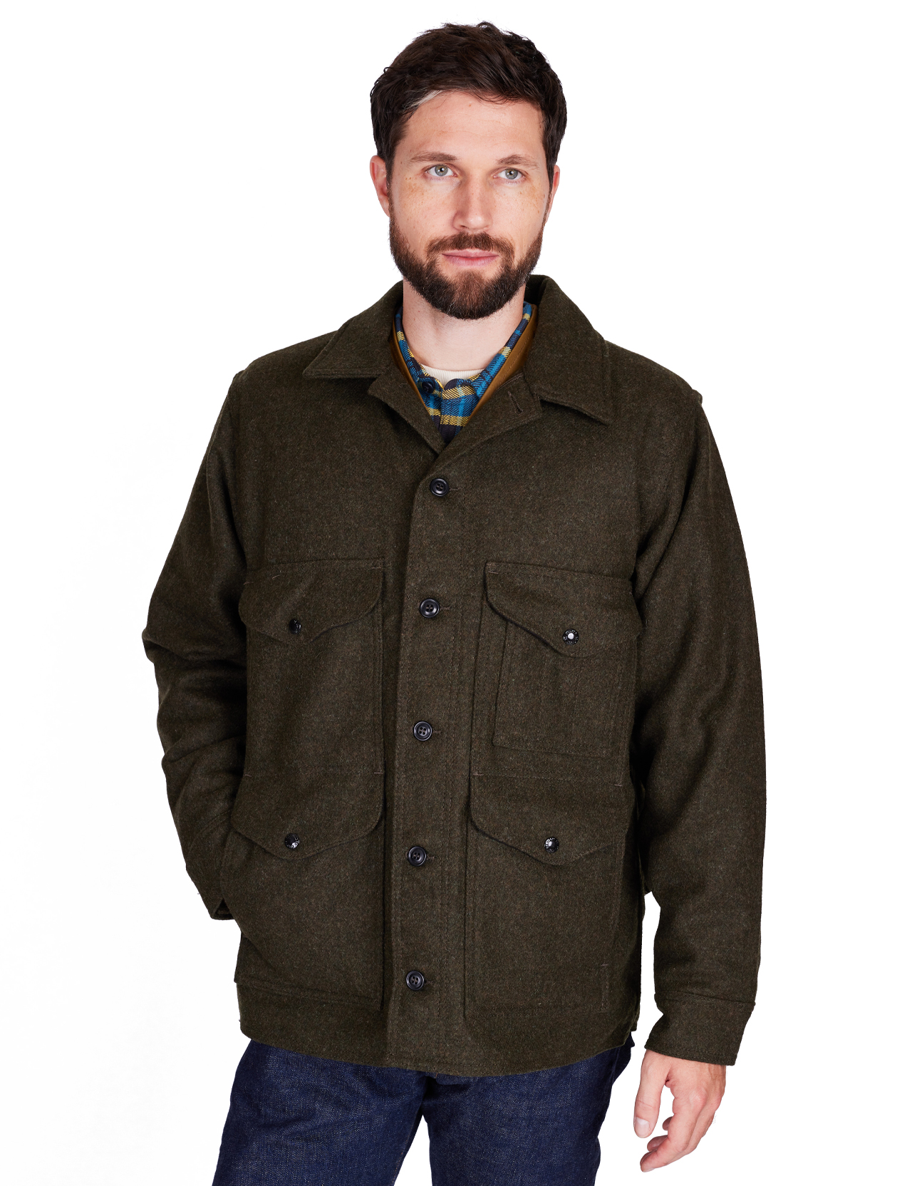 Filson - Mackinaw Wool Cruiser Jacket - Forest Green