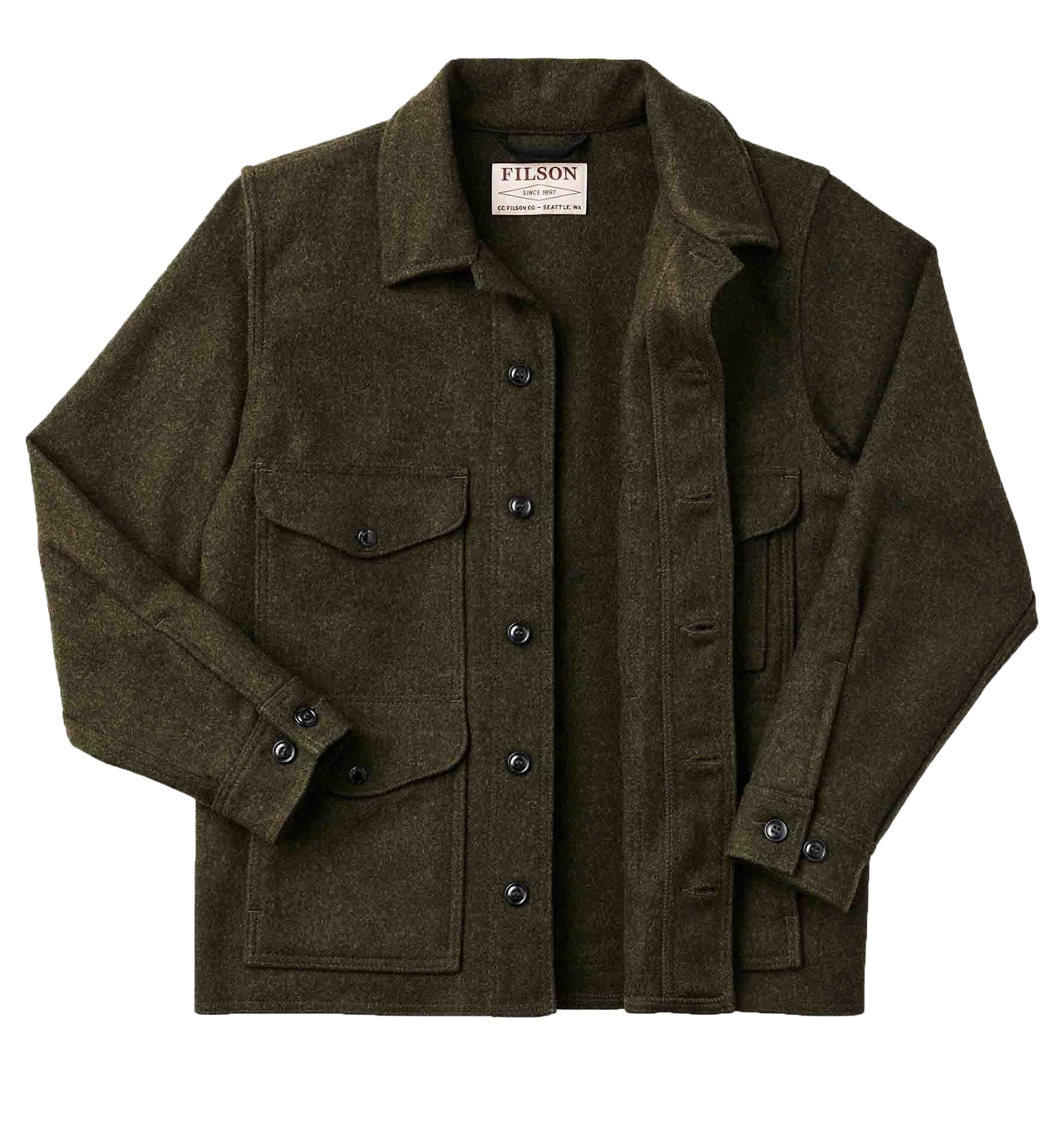 Filson Guide Jacket Filson - Mackinaw Wool Cruiser Jacket - Forest Green | Sverige