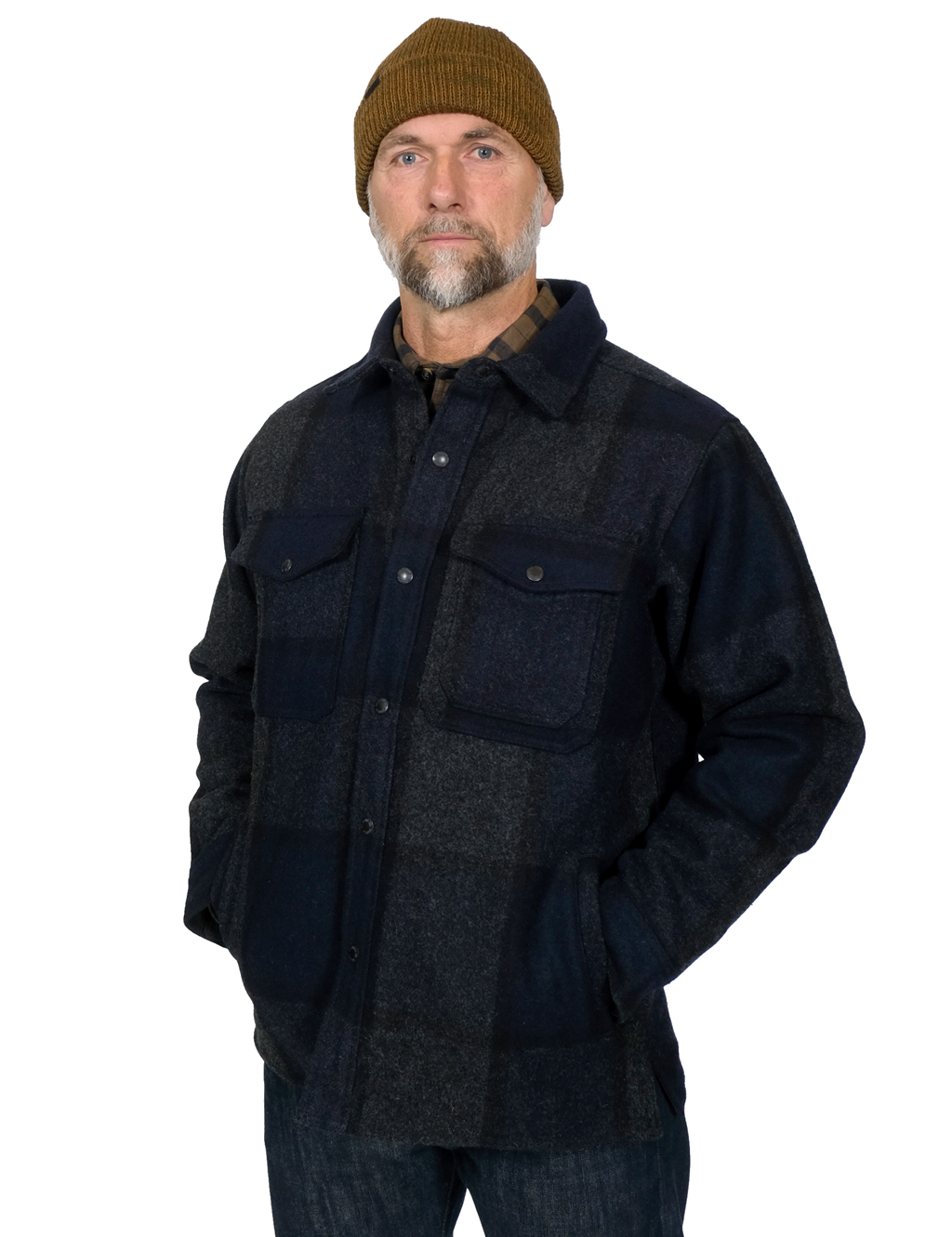 Filson - Mackinaw Wool Jac-Shirt - Navy Charcoal Plaid LIMITED