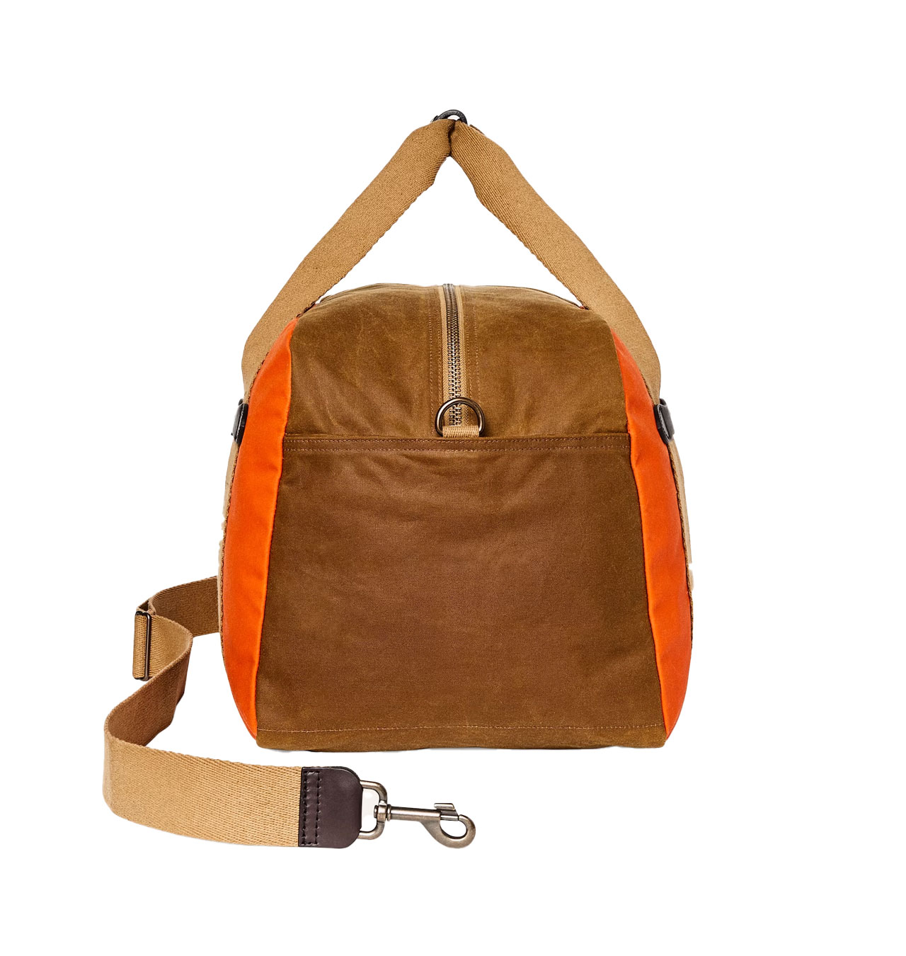 Filson - Medium Tin Cloth Duffle Bag - Dark Tan/Flame