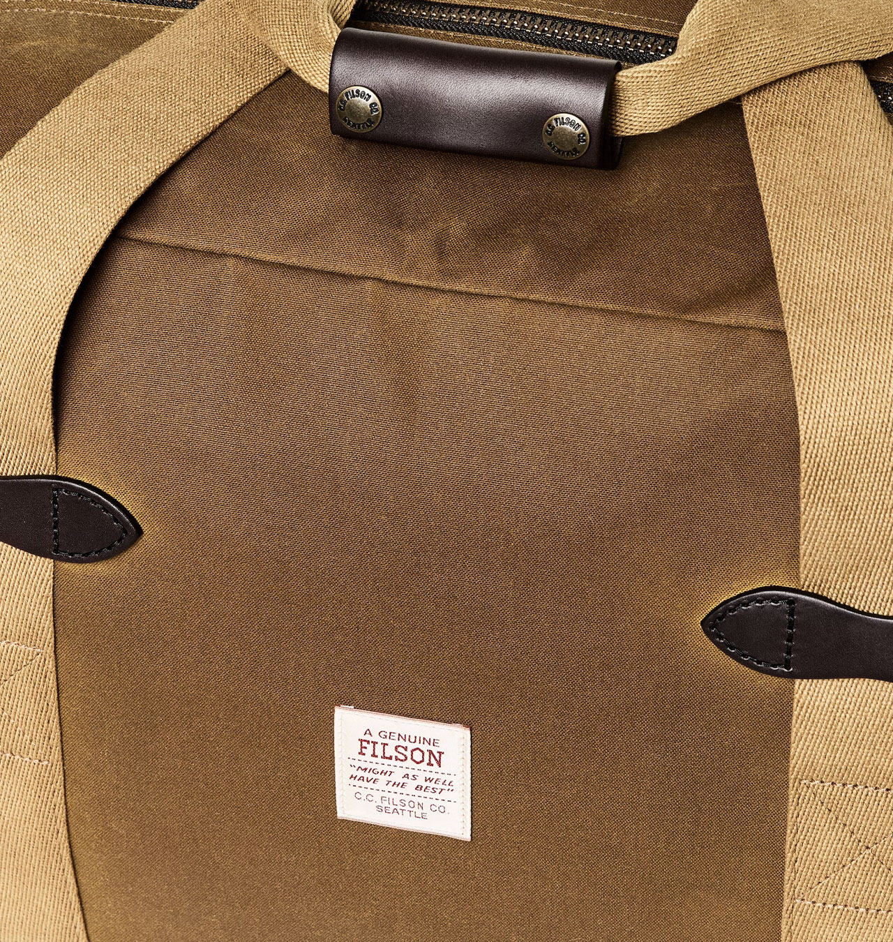 Filson Rucksack Medium Filson - Medium Tin Cloth Duffle Bag - Dark Tan