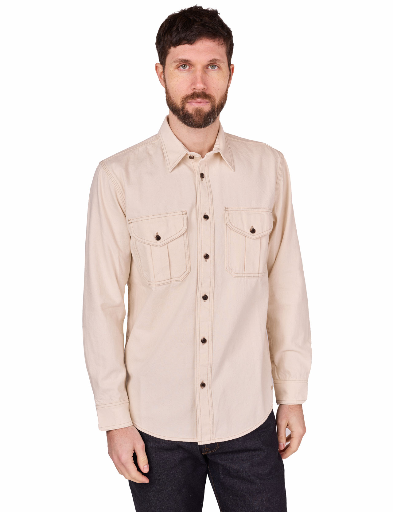 Filson - Natural Denim Twill Guide Shirt - Natural Seed