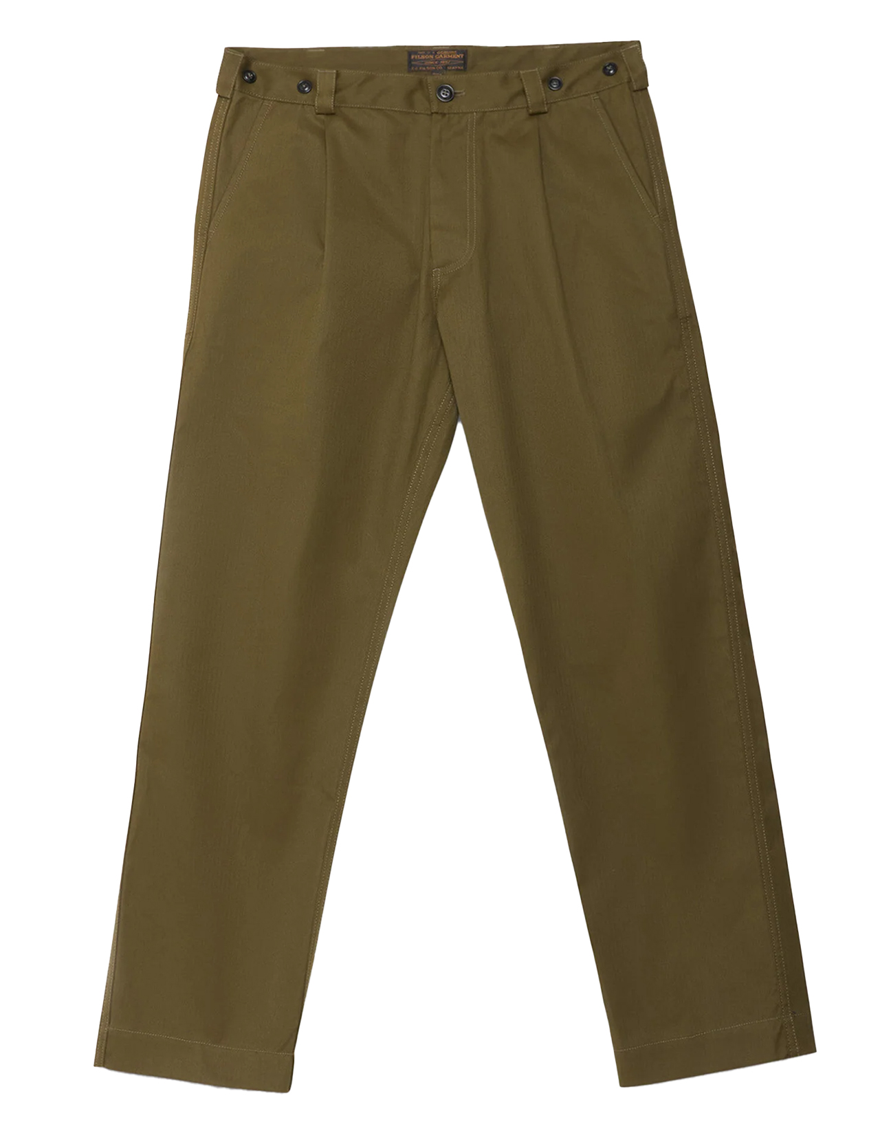 Filson - Pleated Herringbone Twill Work Chino - Otter Green