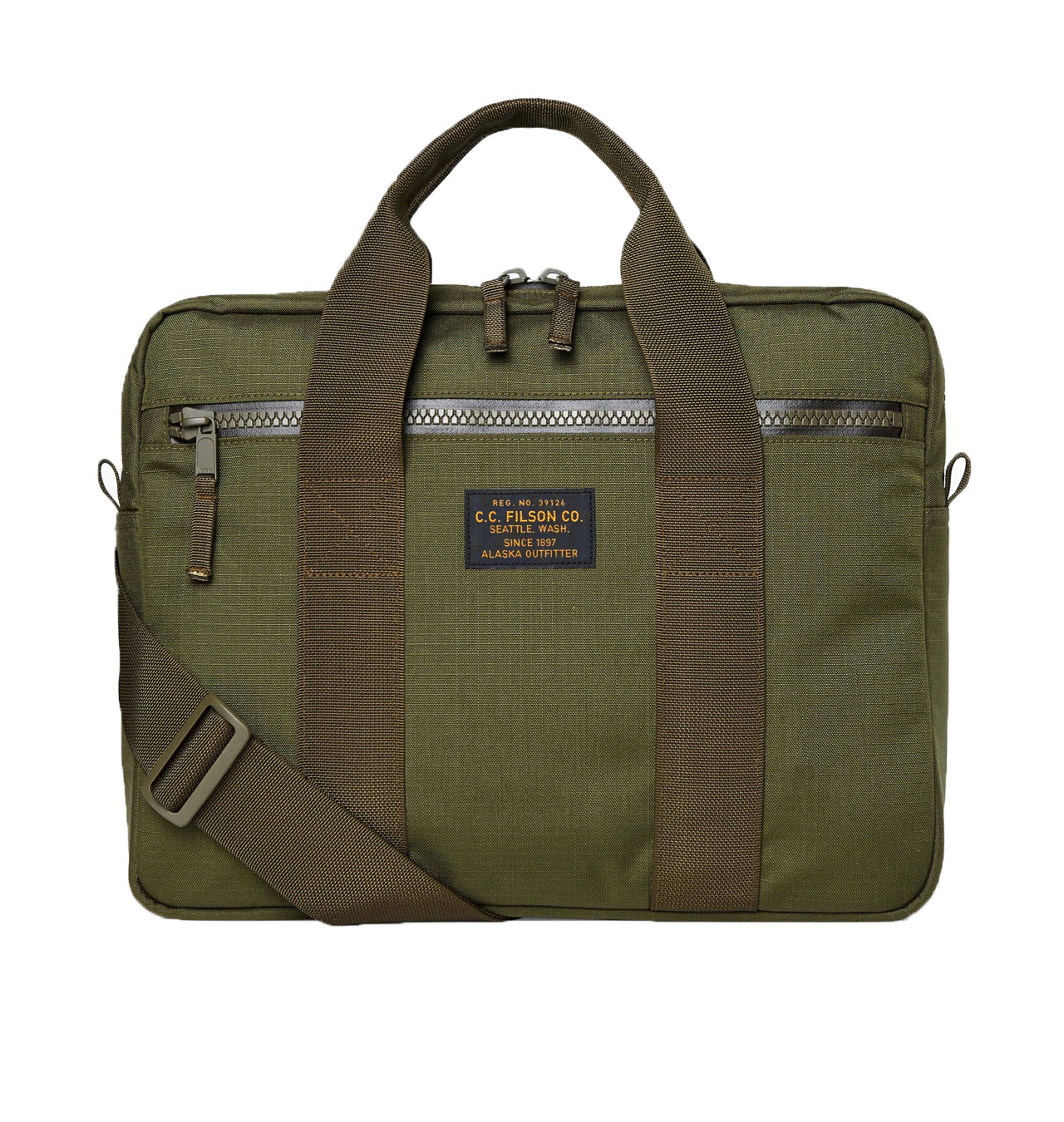 Filson Ripstop Nylon Compact Briefcase Surplus Green