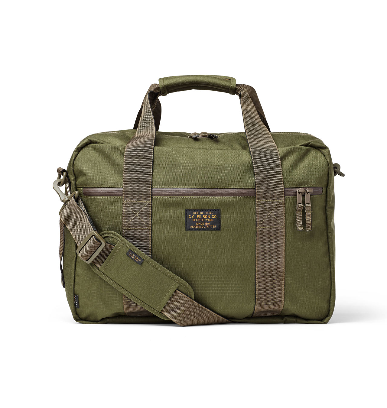 Filson---Ripstop-Nylon-Pullman---Surplus-Green-1