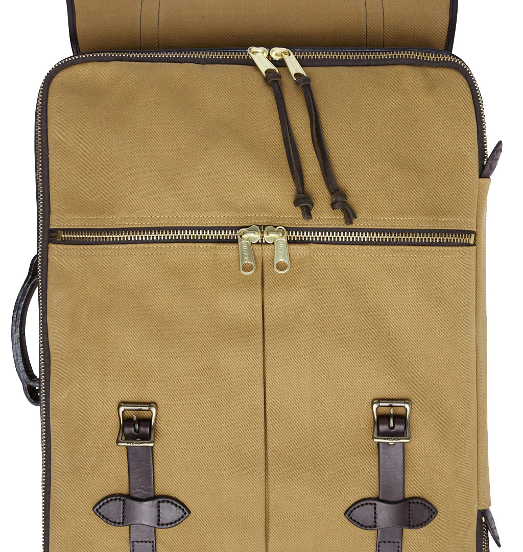 Filson Rugged Twill Rolling 4Wheel CheckIn Bag Tan