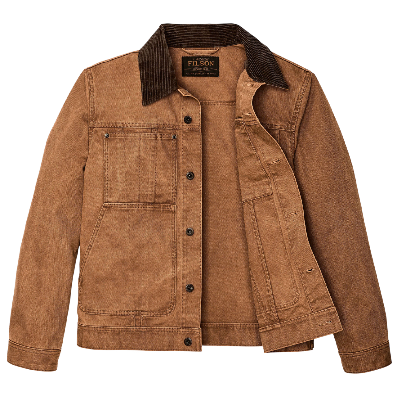 Filson - Rustic Canvas Short Cruiser Jacket - Dry Tin Whiskey