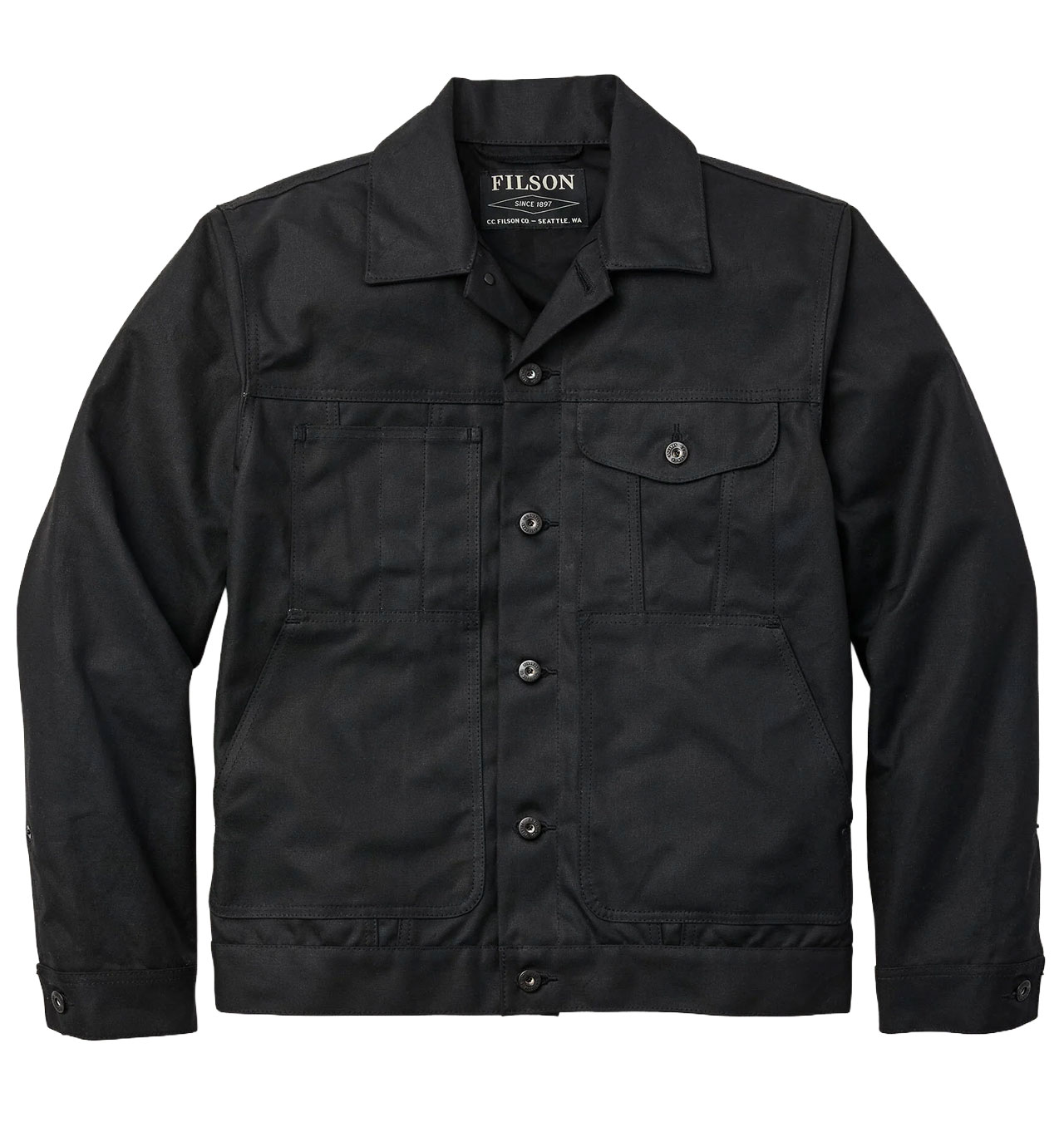 Filson---Short-Lined-Tin-Cloth-Cruiser-Jacket---Black4412-(1)