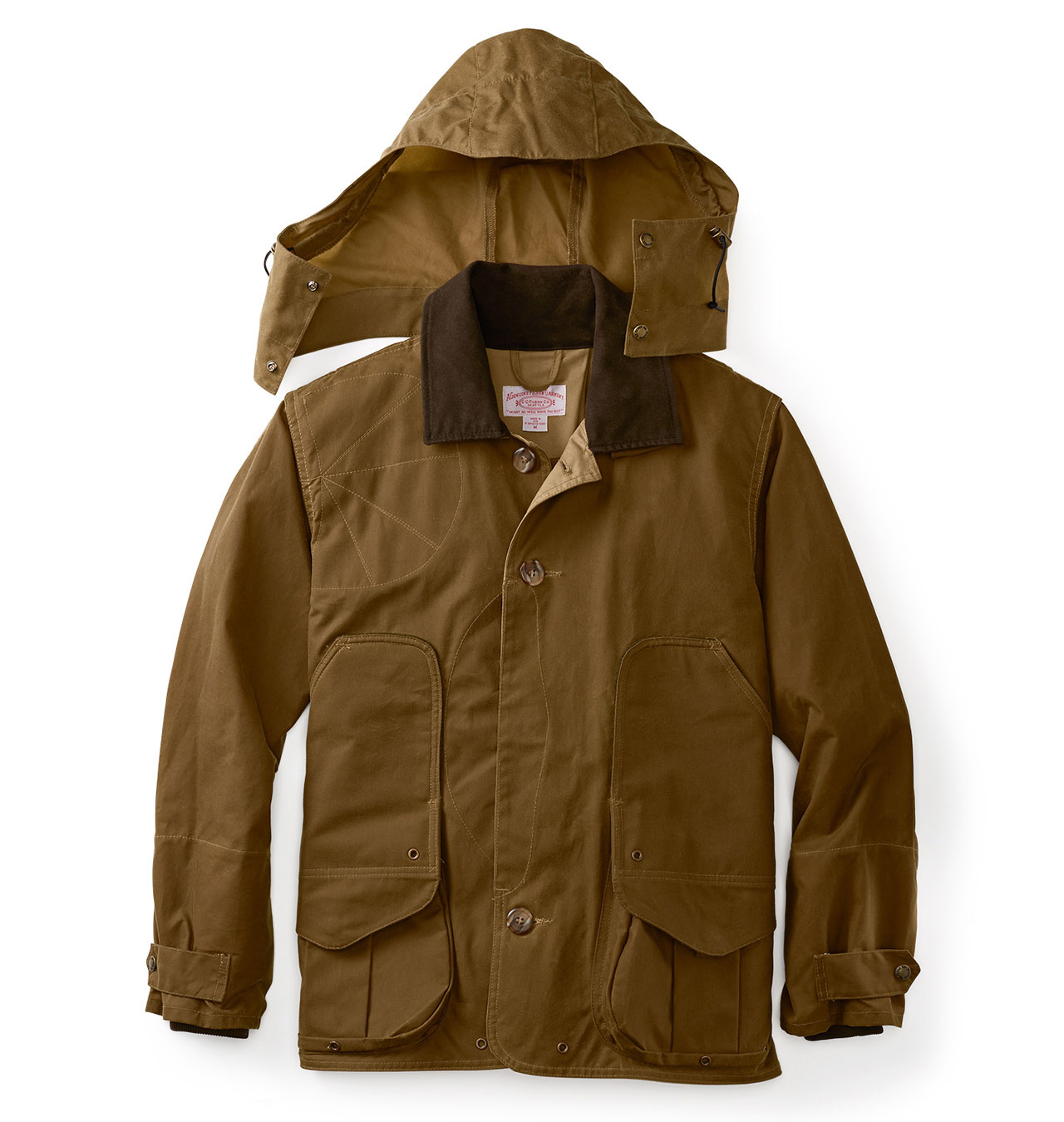 Genuine CC Filson Work Jacket Paraffin Waxed Olive Green Cotton Canvas ...