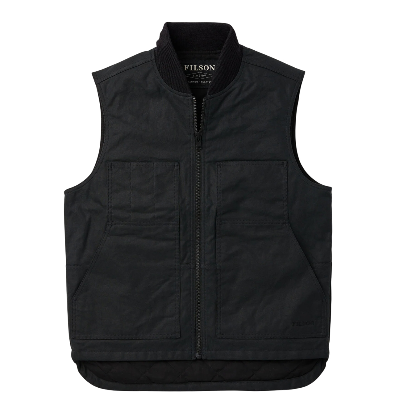 Filson---Tin-Cloth-Insulated-Work-Vest---Black-1